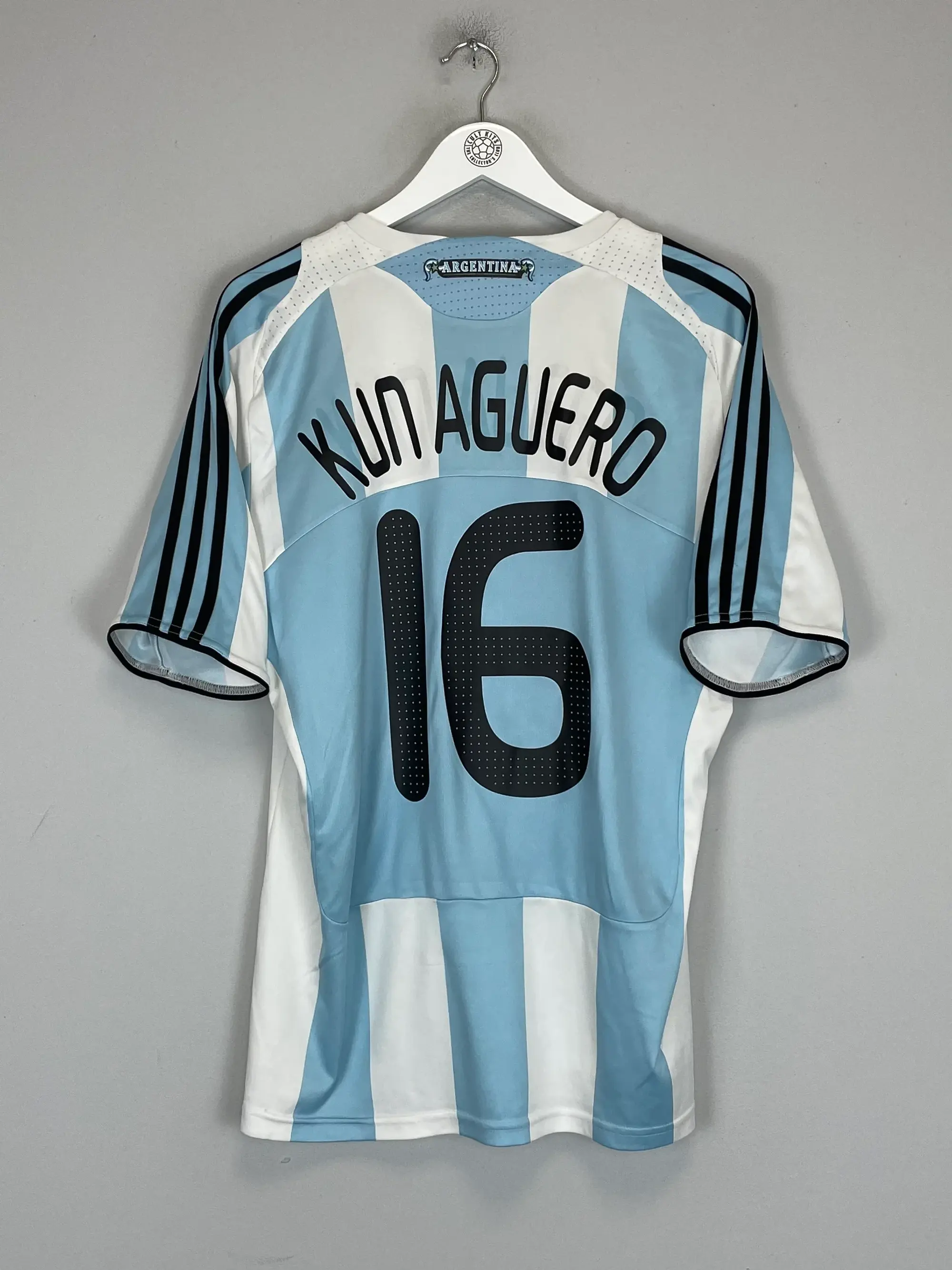 2008/09 ARGENTINA KUN AGUERO #16 HOME SHIRT (L) ADIDAS | CULT KITS