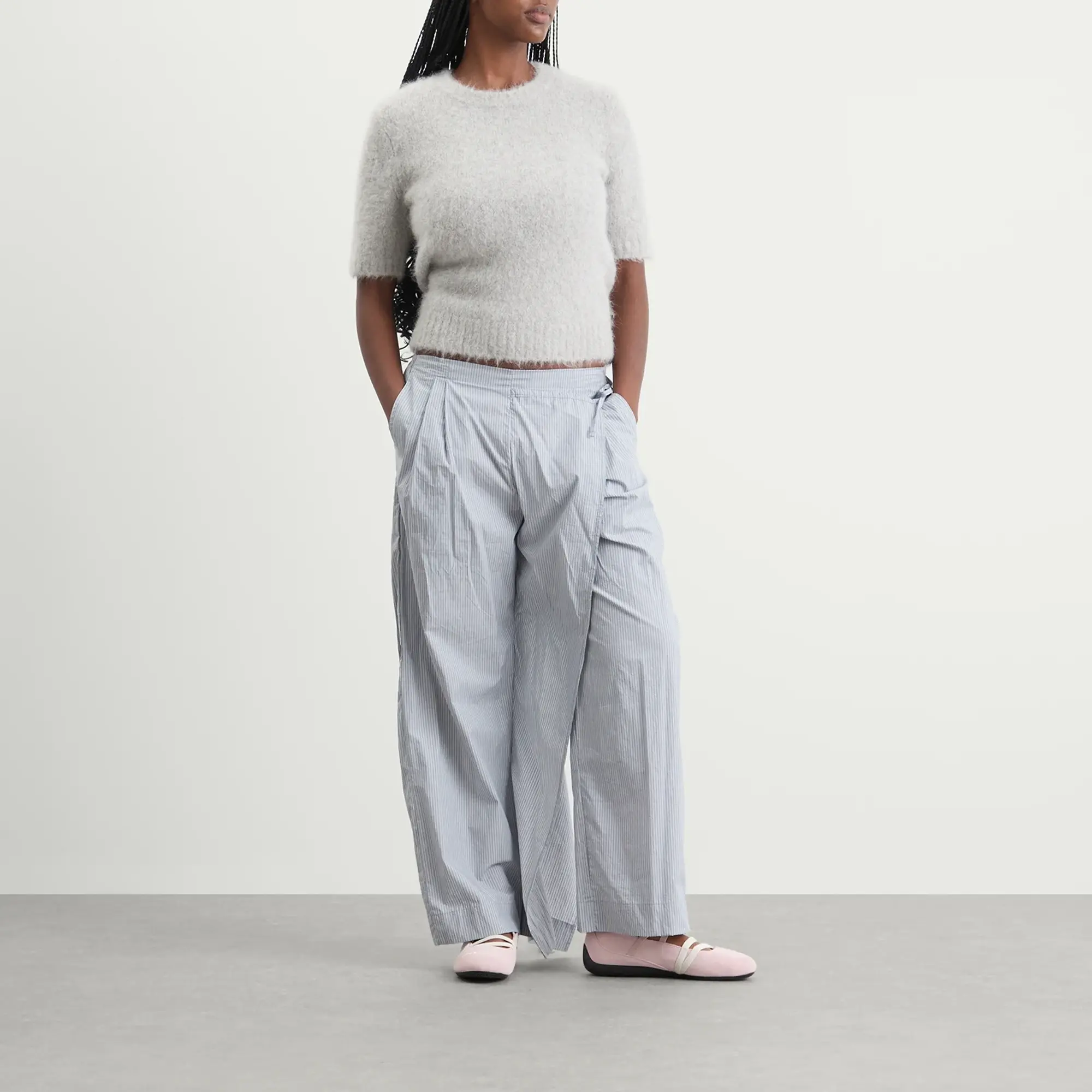 Samsøe Samsøe Women's Sajeanne Knit Top Light Grey Melange