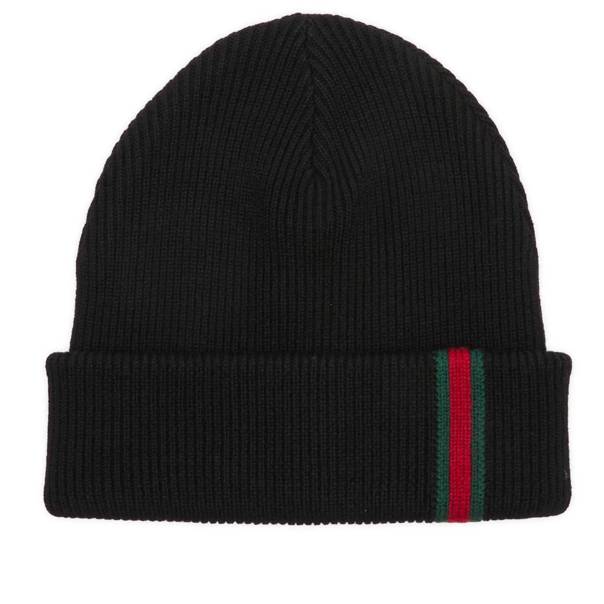 Gucci Men's Web Knitted Beanie Black