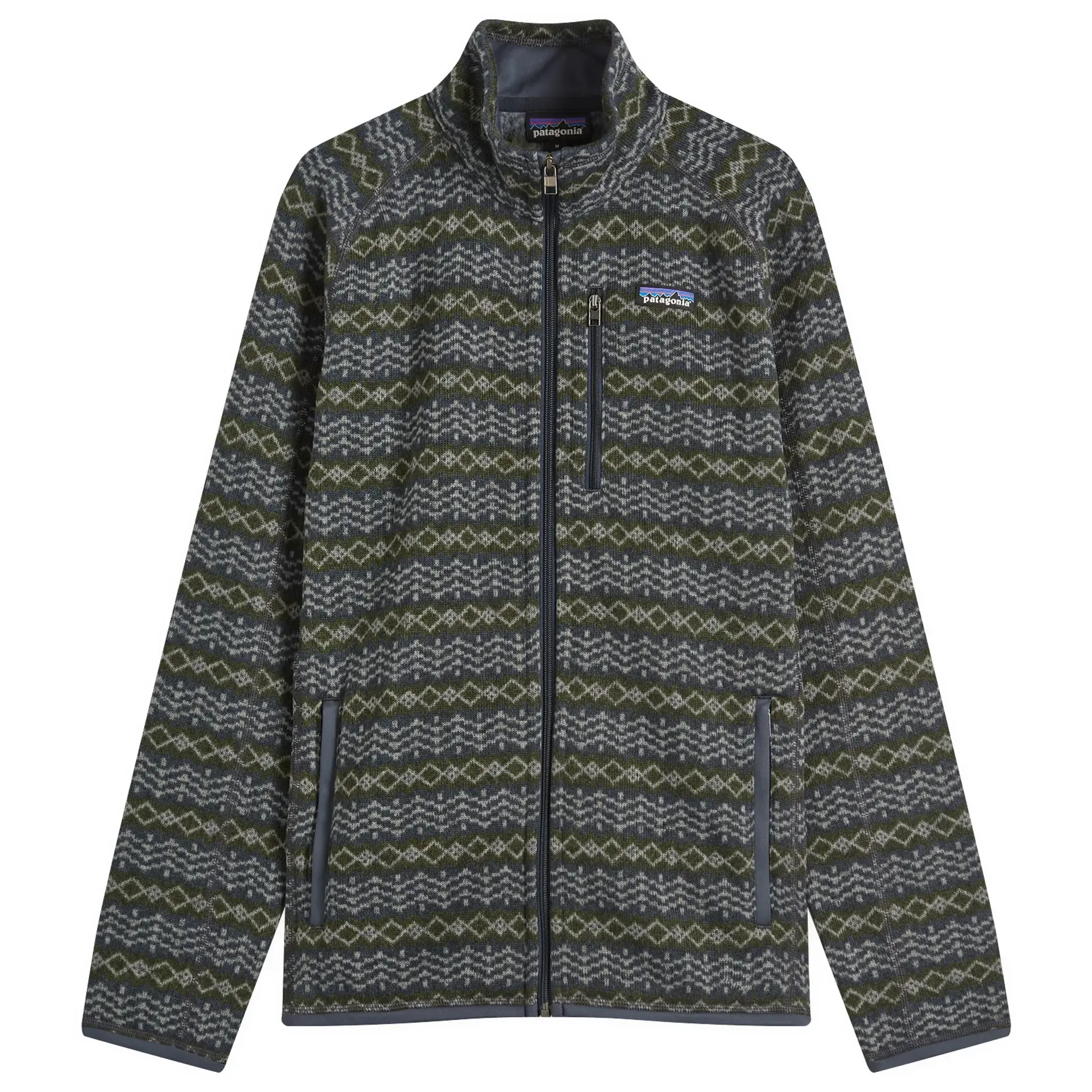 Patagonia Men's Better Sweater Jacket Woven Together Smolder Blue