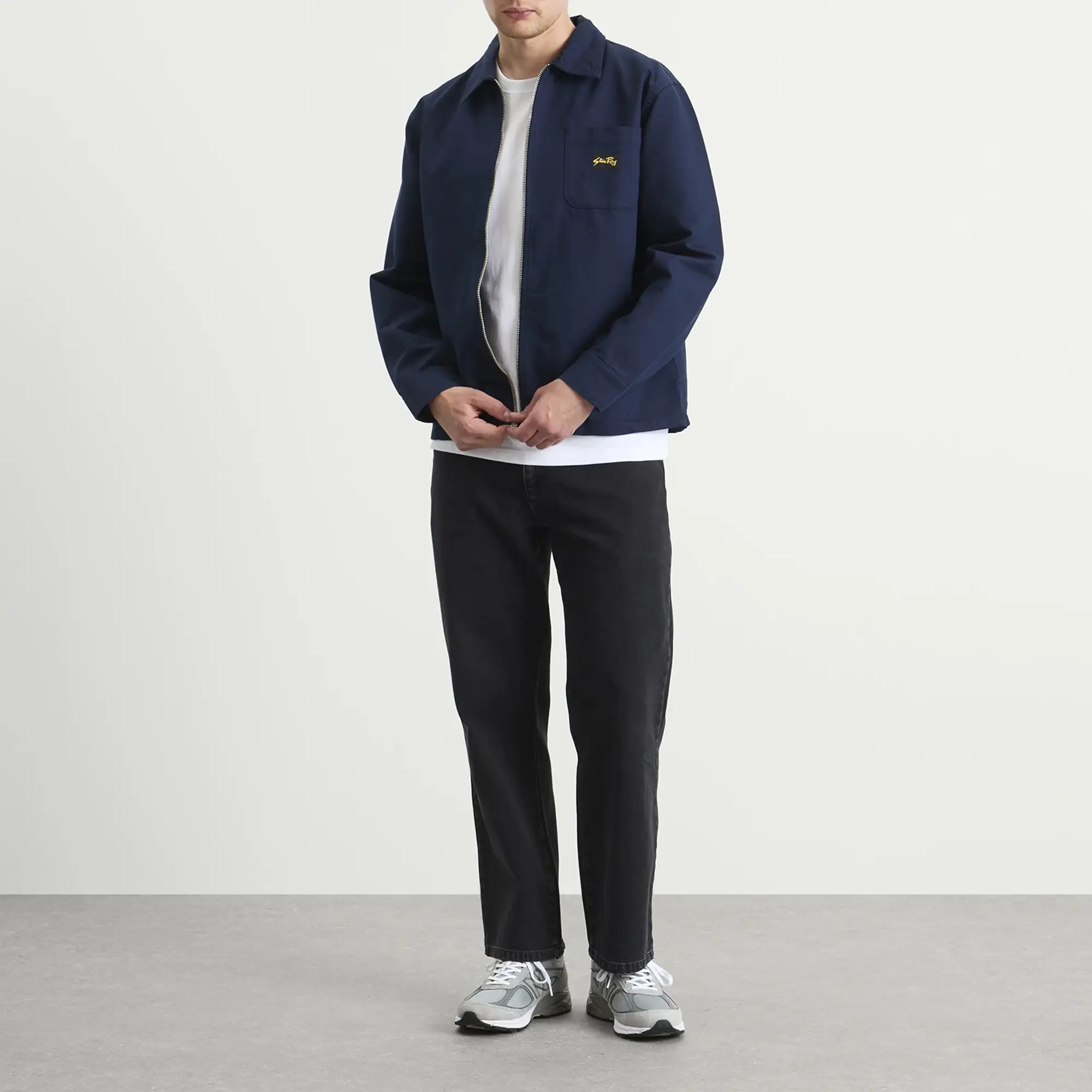 Stan Ray Men's Zip Shirt Navy Bedford