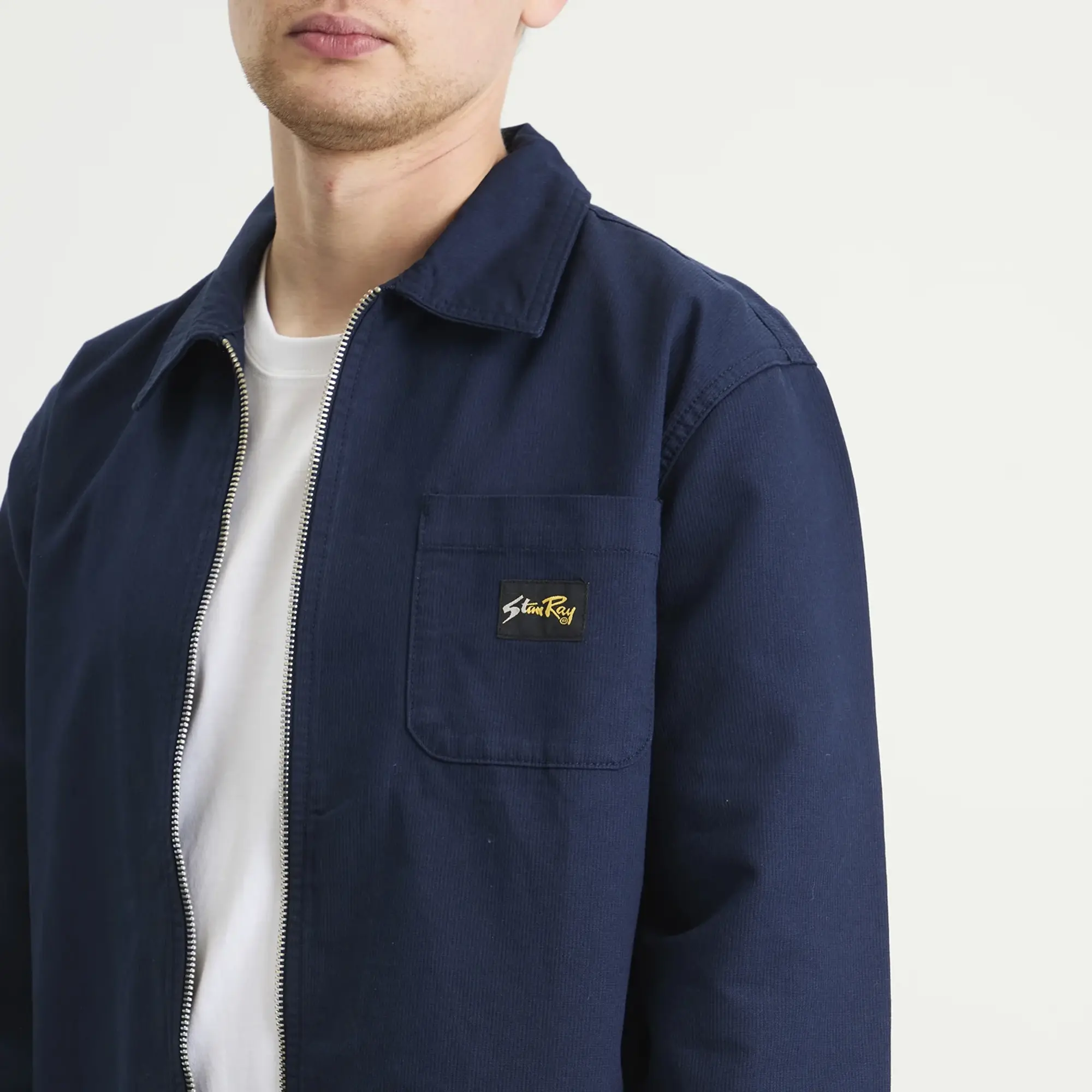 Stan Ray Men's Zip Shirt Navy Bedford