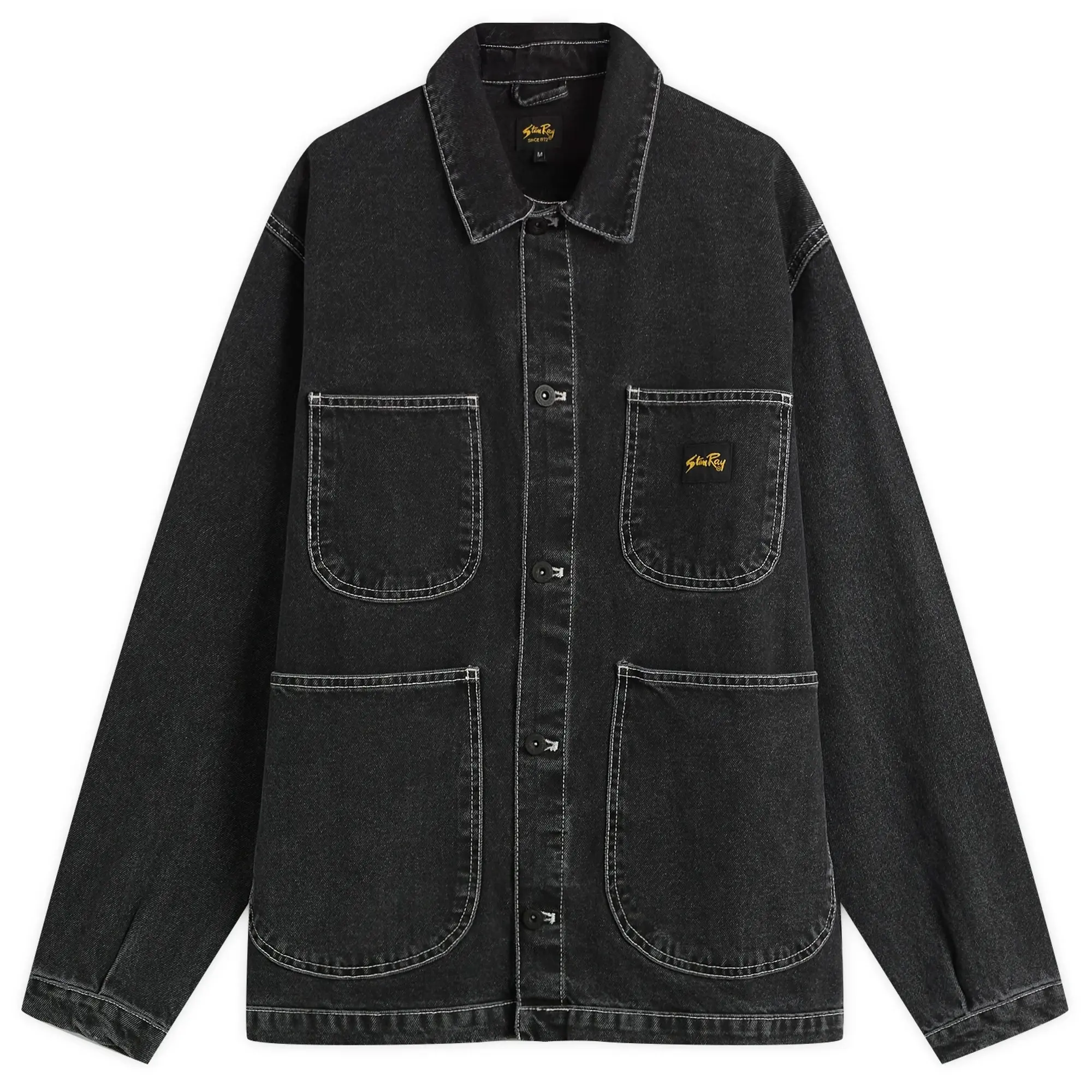 Stan Ray Men's Coverall Jacket Stonewashed Black Denim