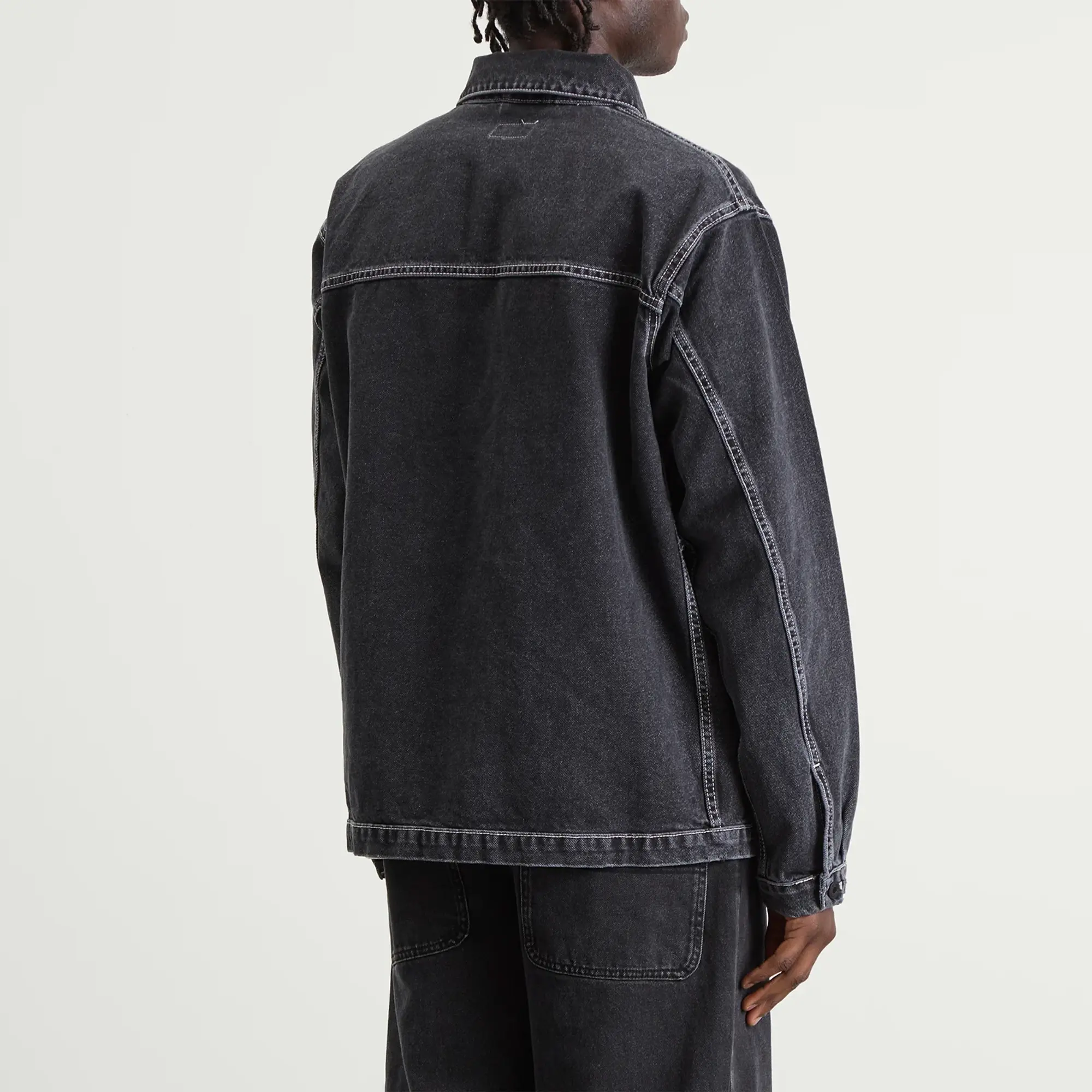 Stan Ray Men's Coverall Jacket Stonewashed Black Denim