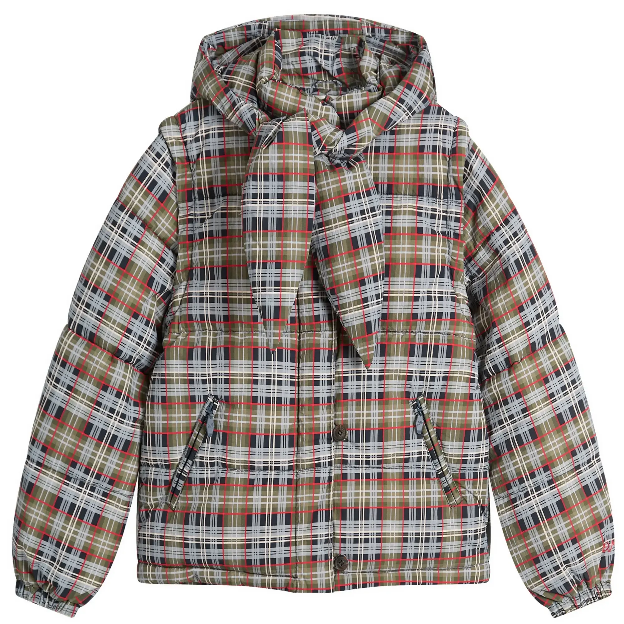 Damson Madder Women's Pearl Check Puffer Jacket Multi