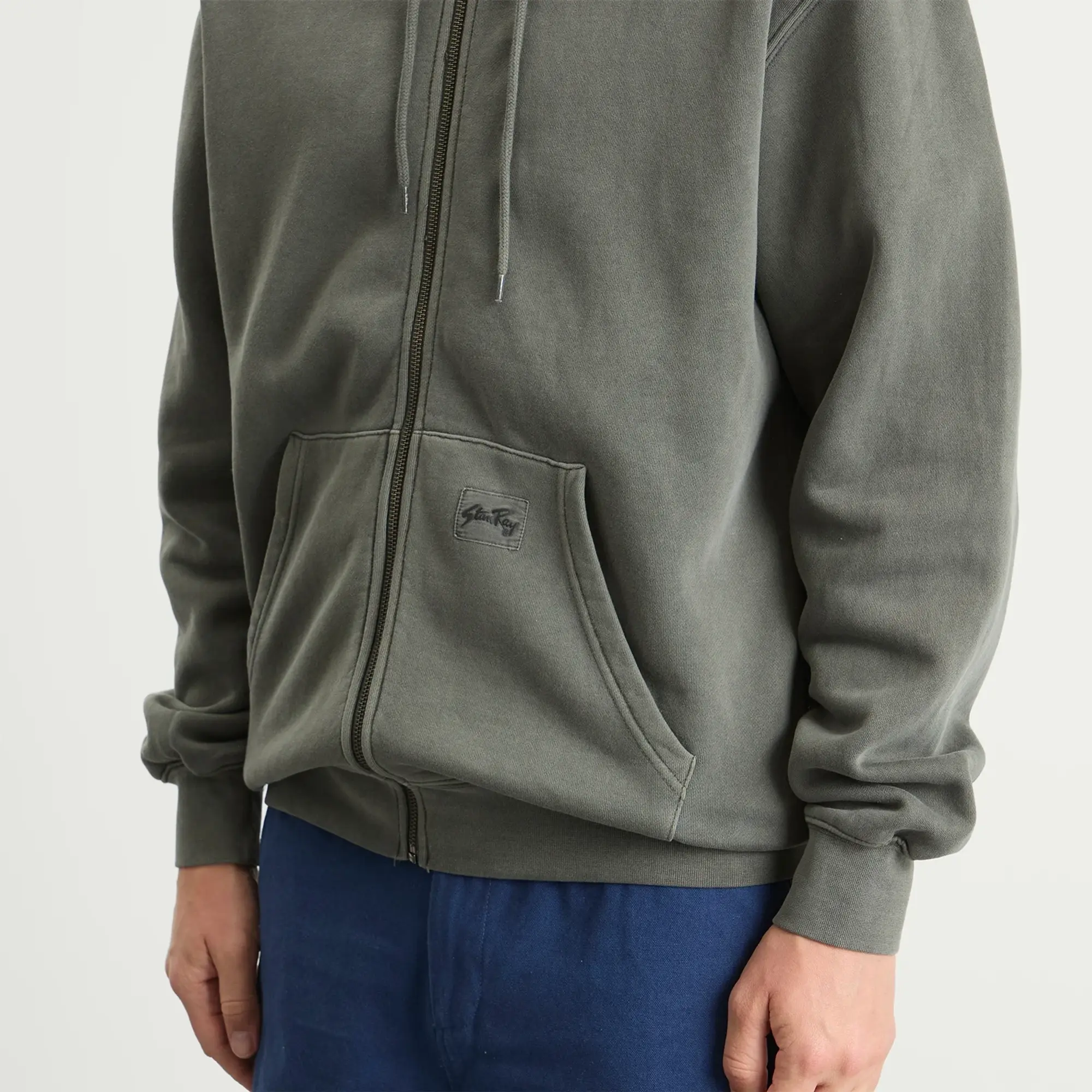 Stan Ray Men's Patch Zip Hoodie Washed Black