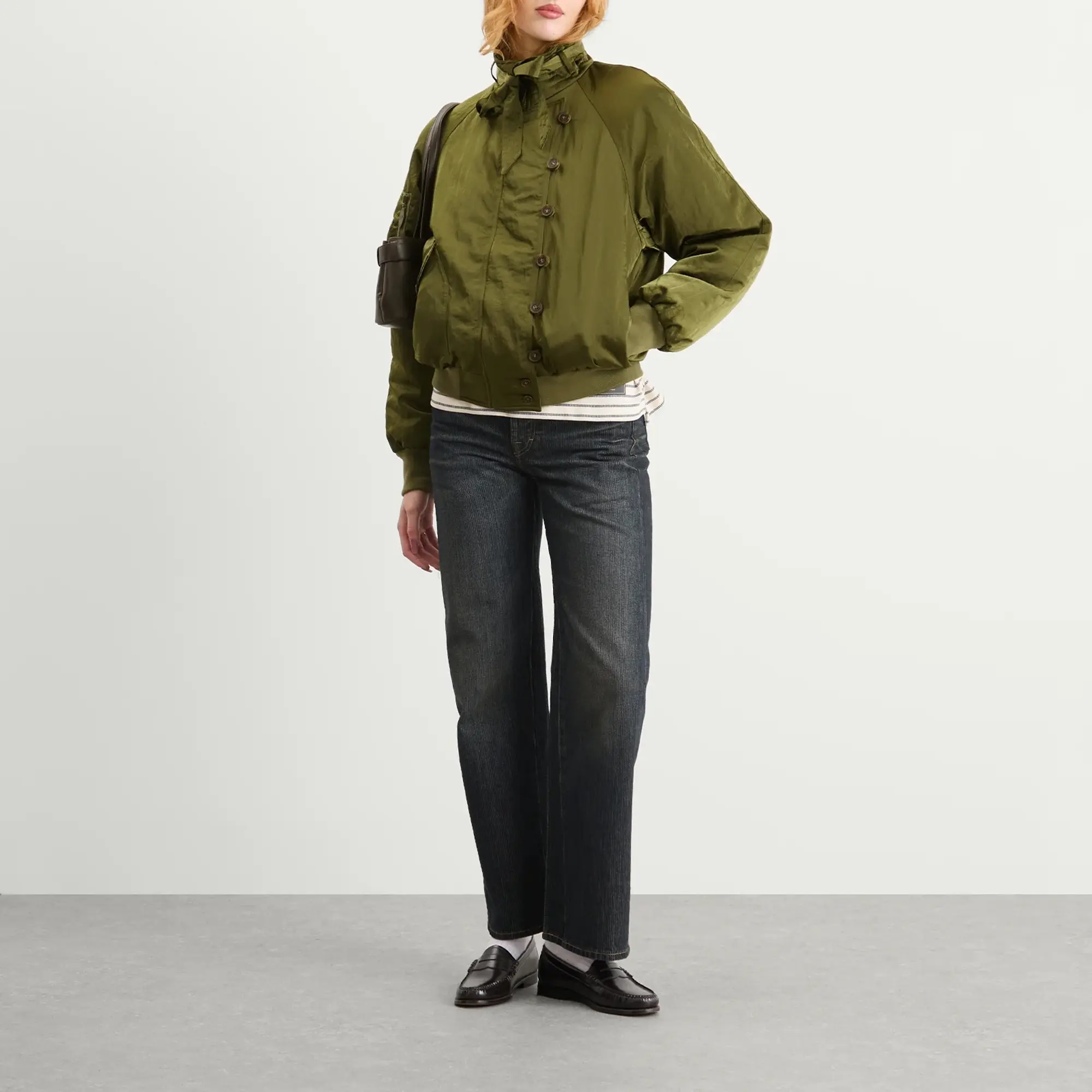 Damson Madder Women's Joanie Bomber Jacket Olive
