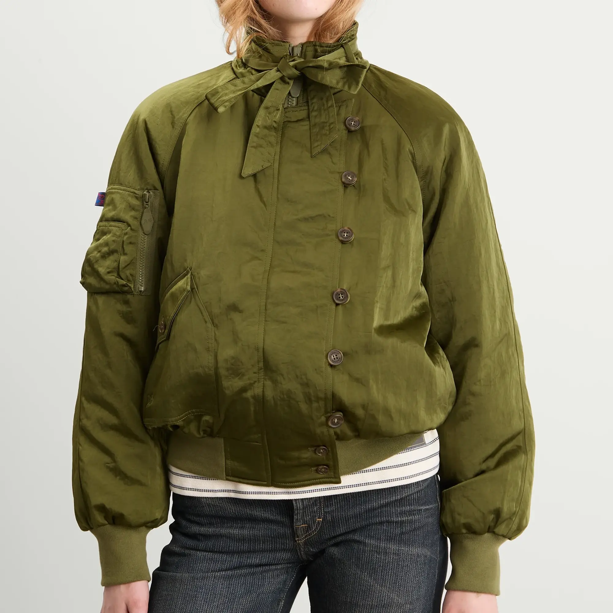 Damson Madder Women's Joanie Bomber Jacket Olive