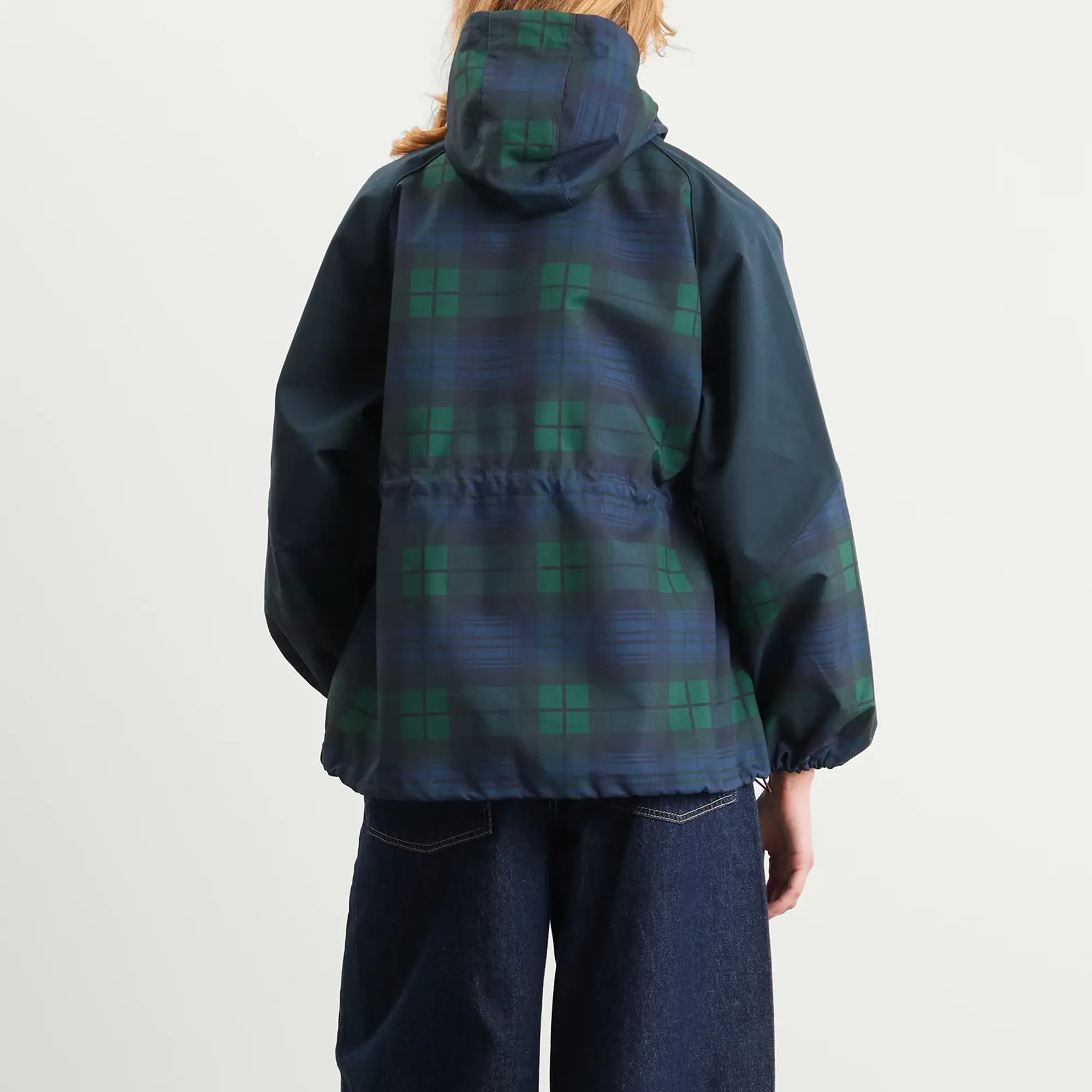 Damson Madder Women's Liu Check Raincoat Navy