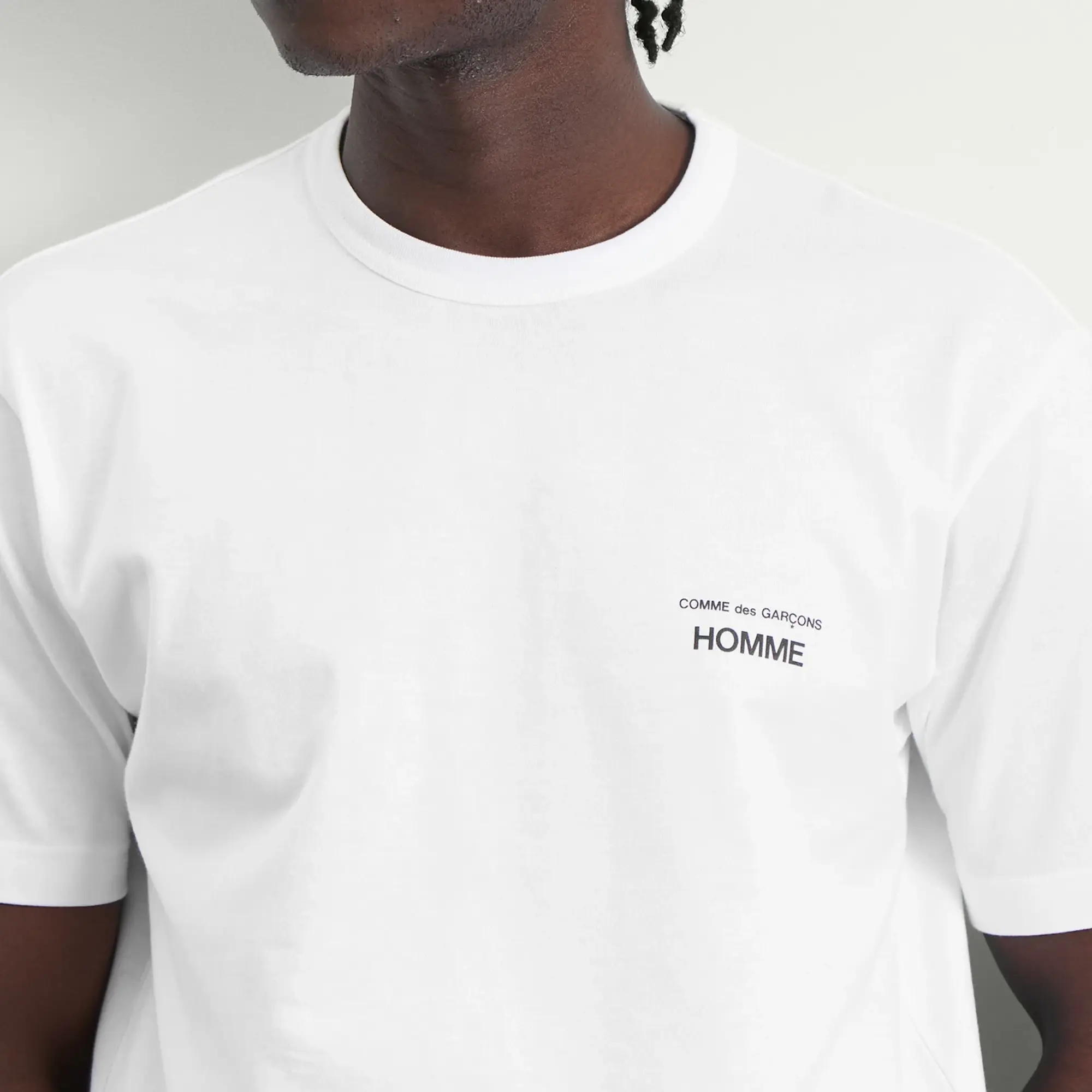 Comme des Garçons Homme Men's Logo T-Shirt White