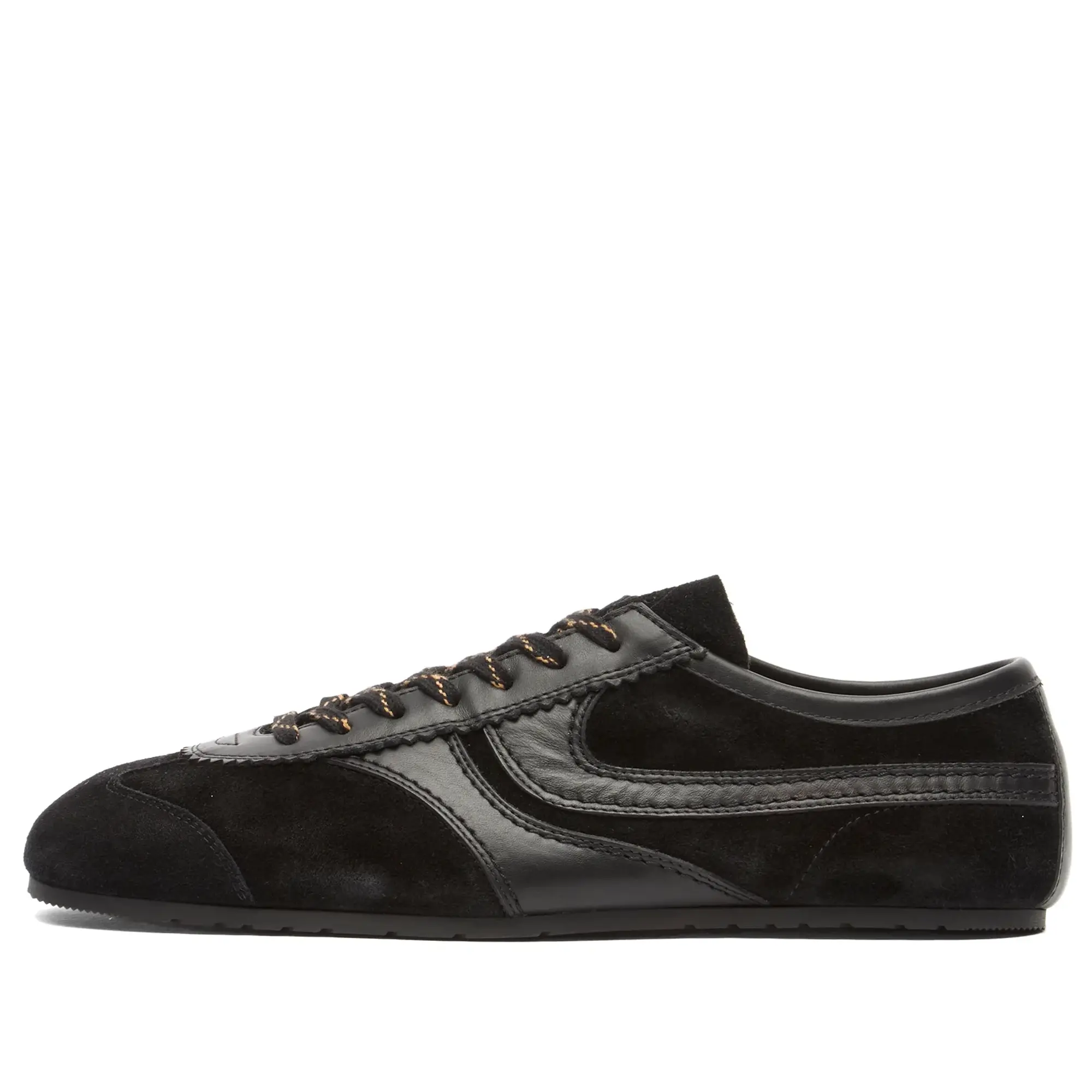 Dries Van Noten Men's Leather Sneaker Black