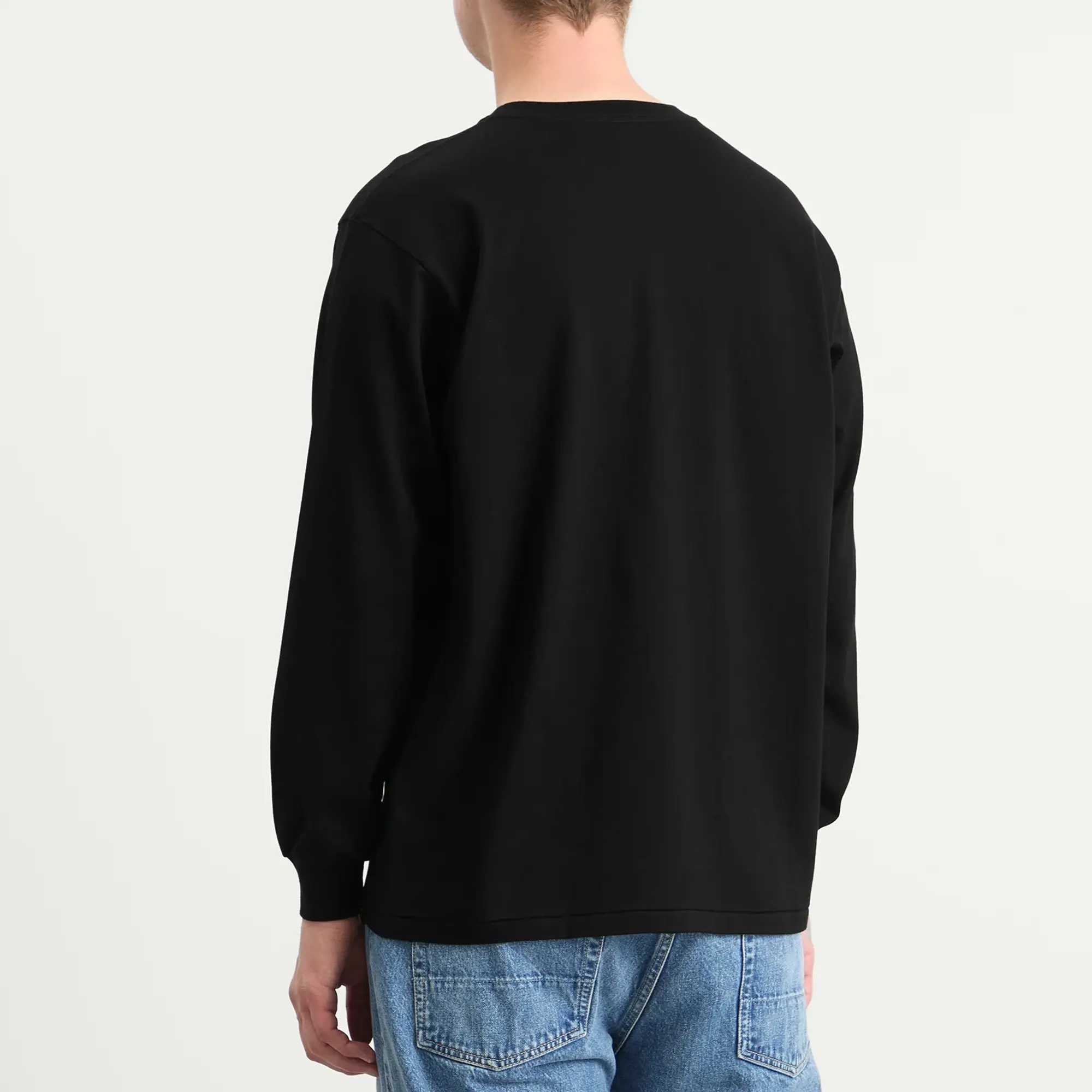 Auralee Men's *LUSTER PLAITING L/S TEE Black
