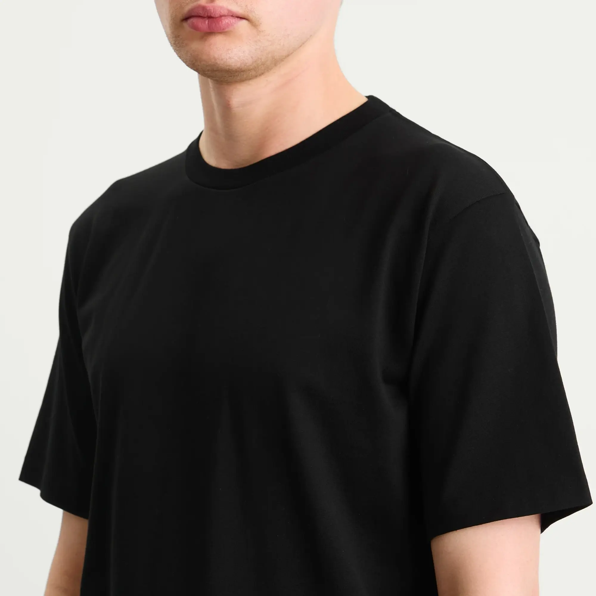 Auralee Men's *LUSTER PLAITING TEE Black