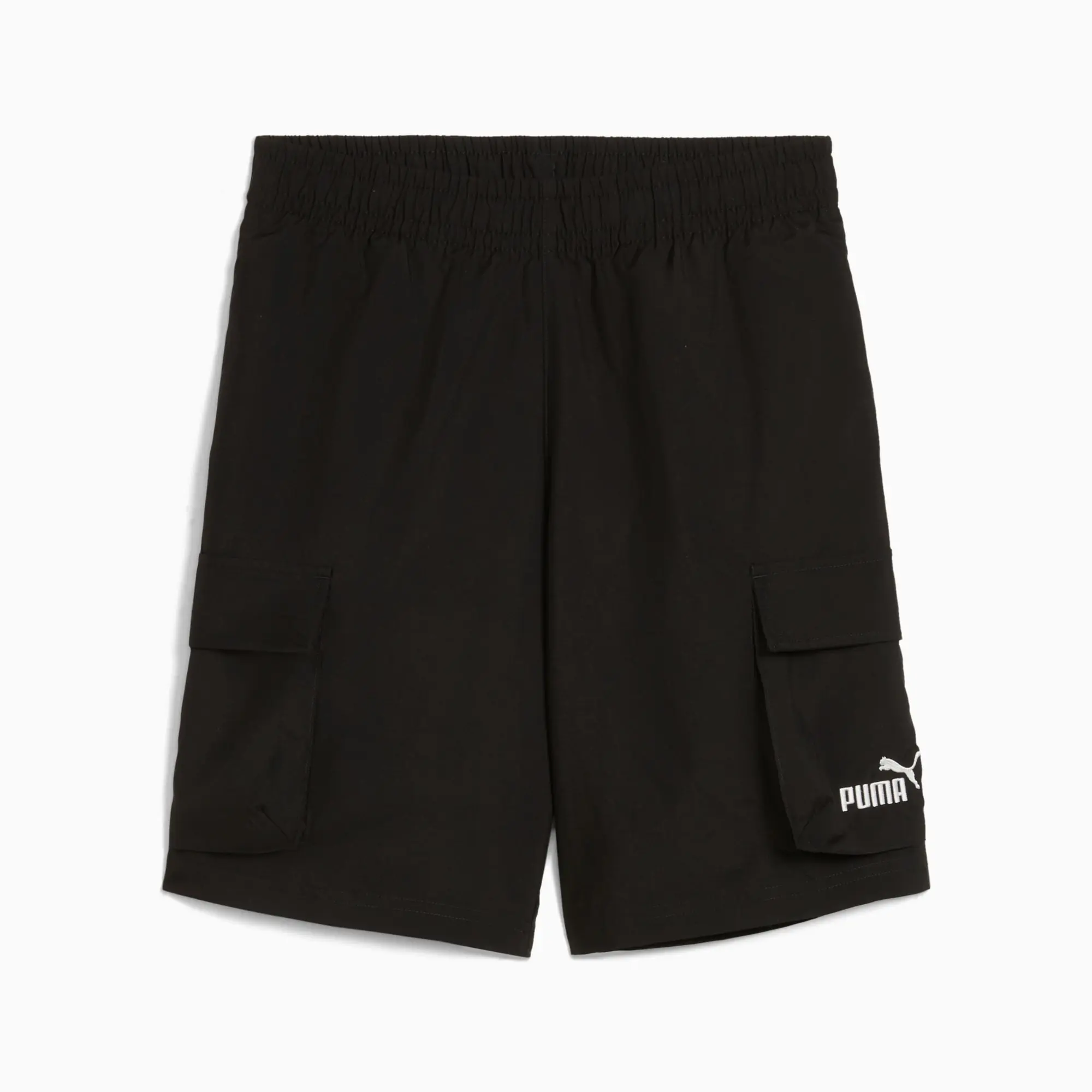 PUMA Essentials No. 1 Logo Woven Cargo Shorts Youth, Black, size 11-12 Youth