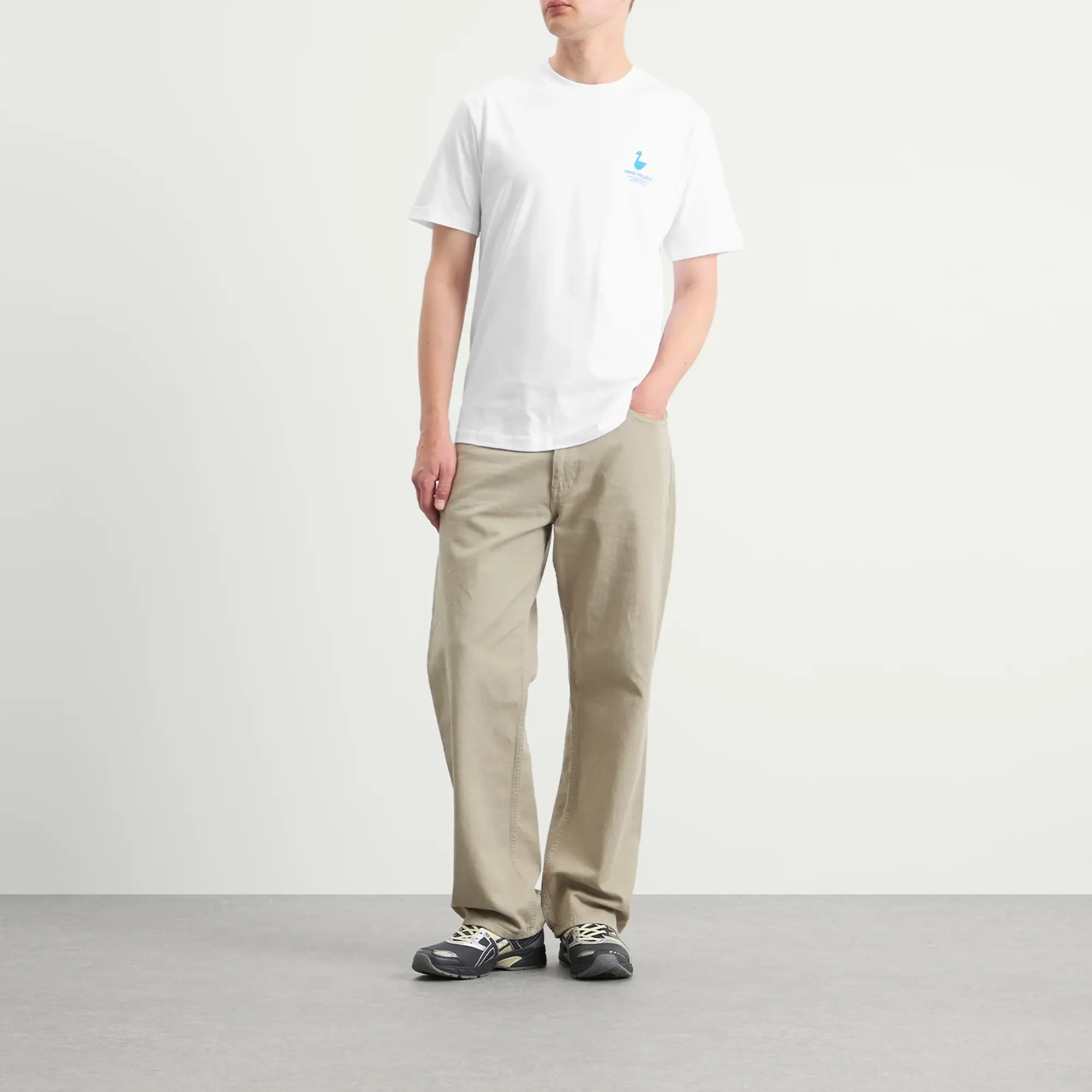 Norse Projects Men's Johannes Organic The Lakes Print T-shirt White