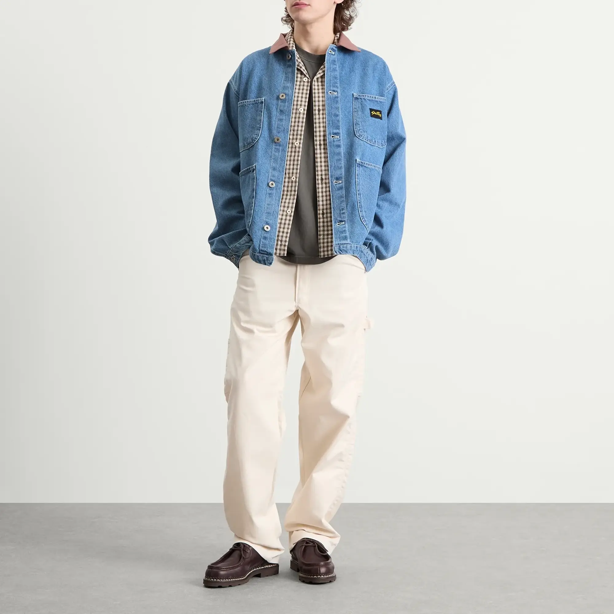 Stan Ray Men's Coverall Jacket 70S Stone Denim