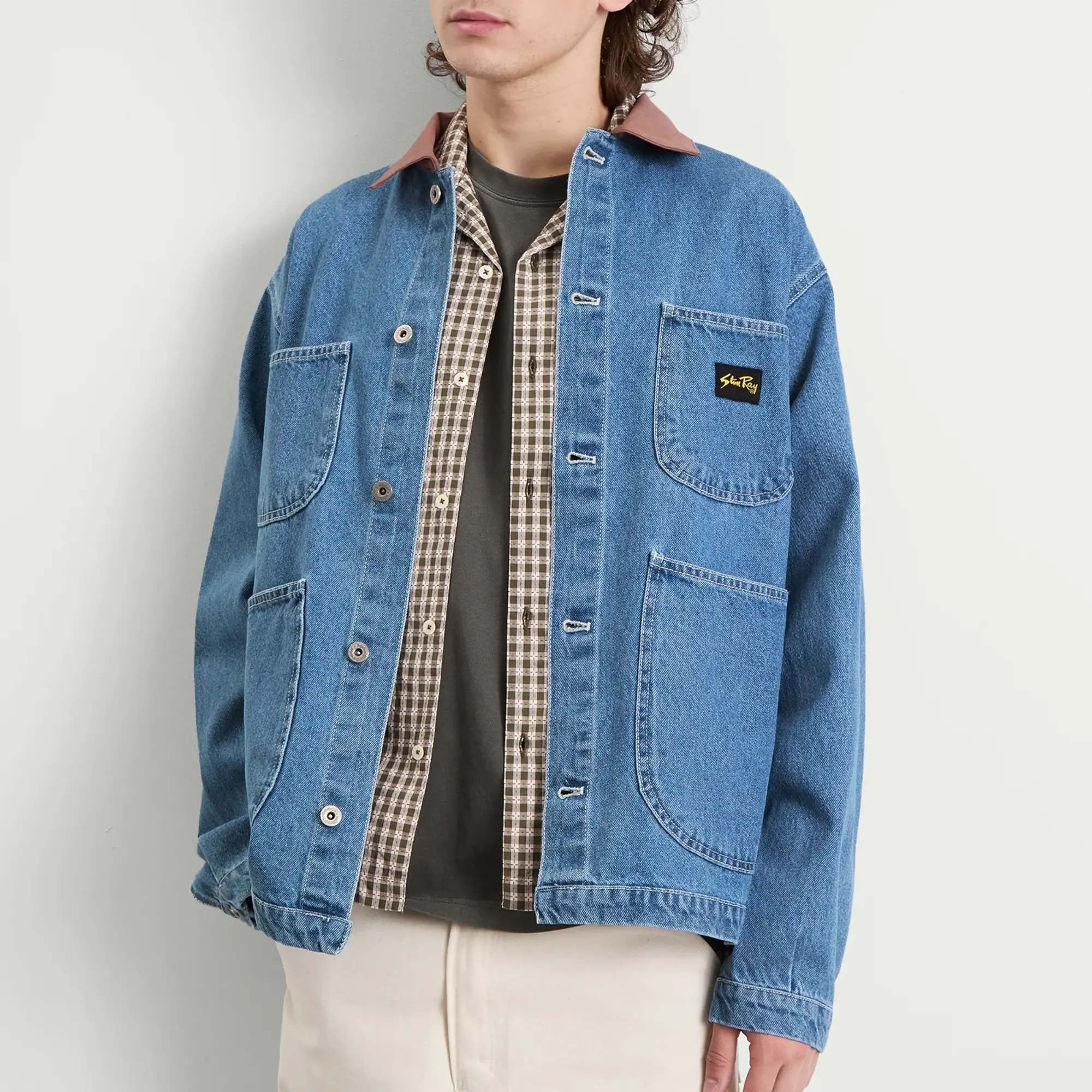 Stan Ray Men's Coverall Jacket 70S Stone Denim
