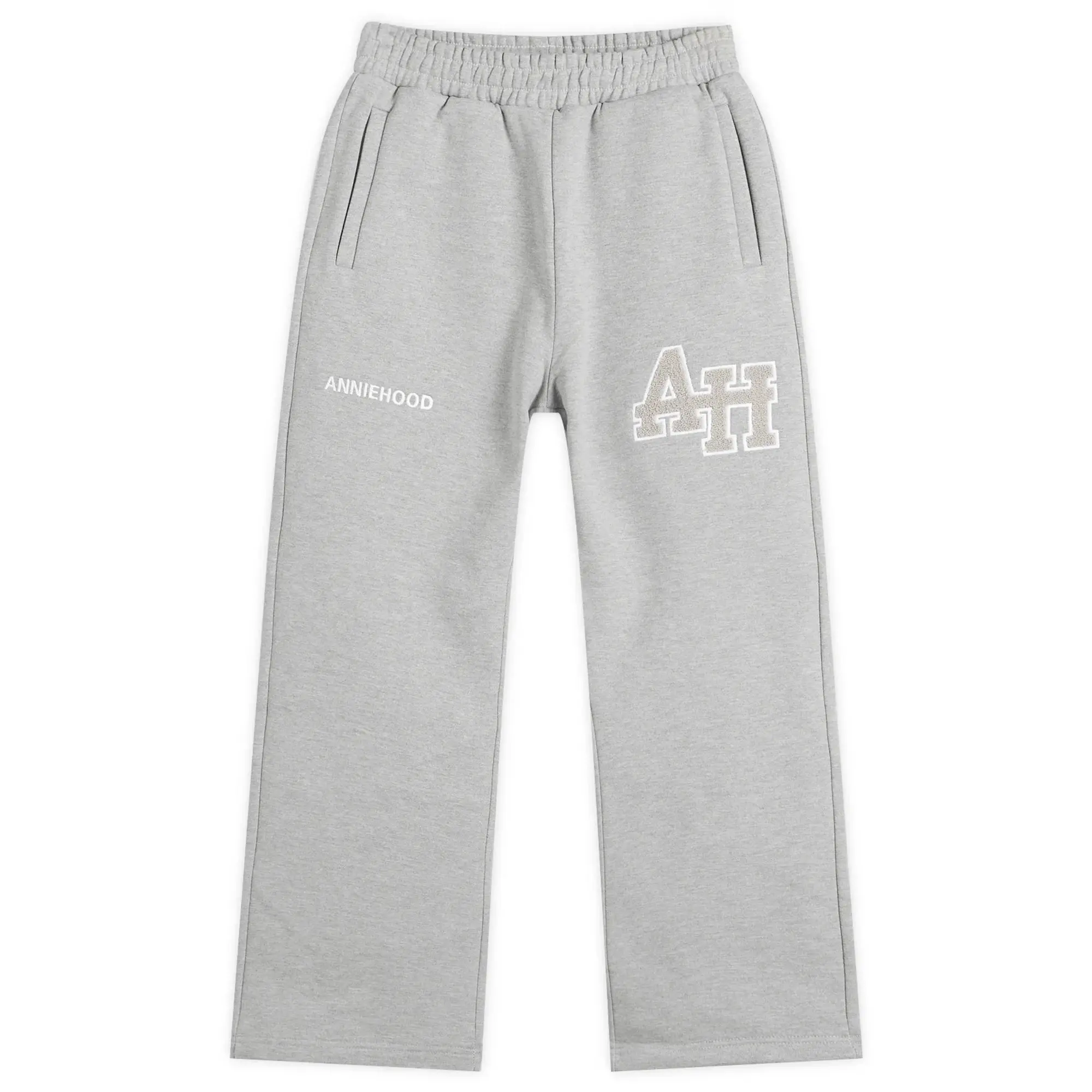 ANNIE HOOD Men's College Straight-Leg Joggers Grey/Grey