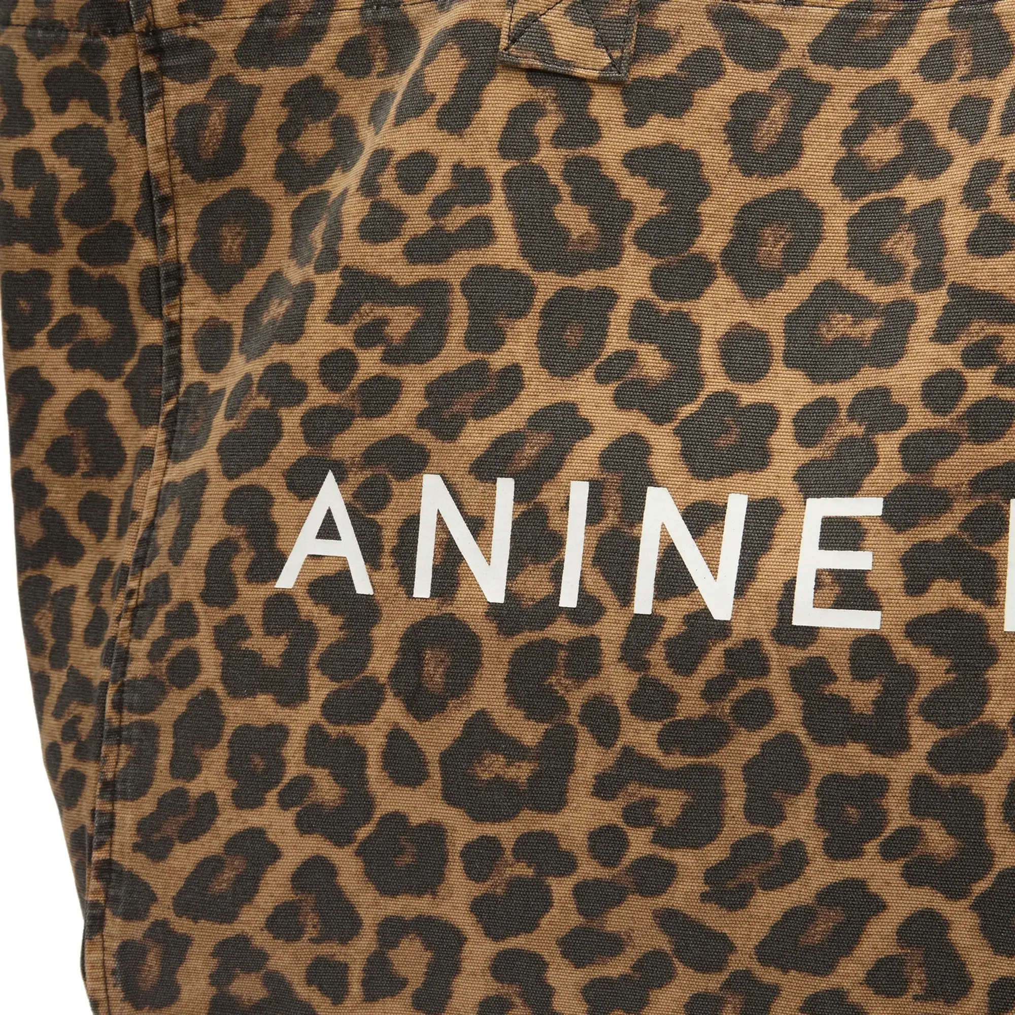 Anine Bing Women's Leo Canvas Tote Leopard Bag