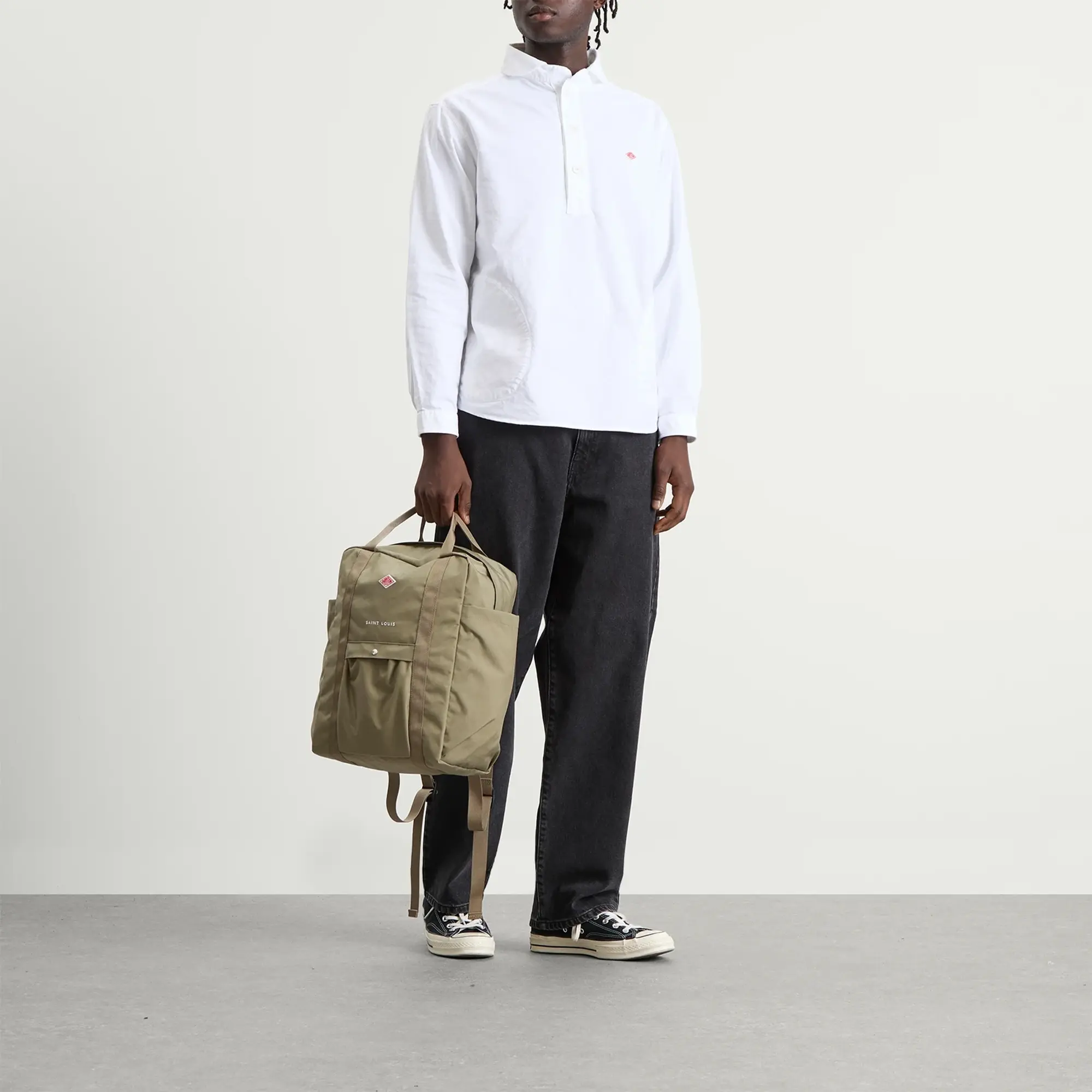 Danton Men's Saint Louis 2-Way Backpack Light Greige