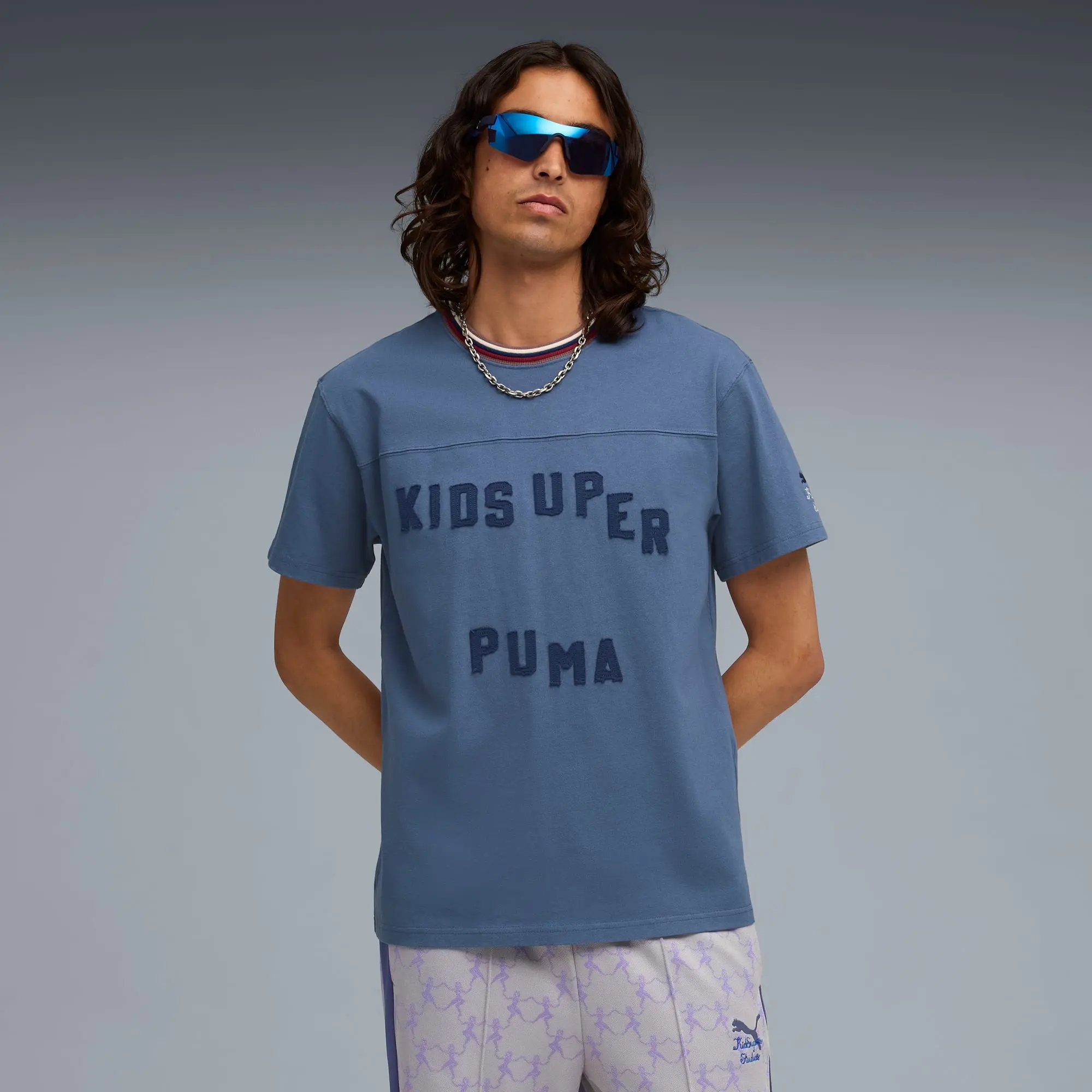 PUMA x Kidsuper Graphic T-Shirt Men, Dark Indigo, size Large