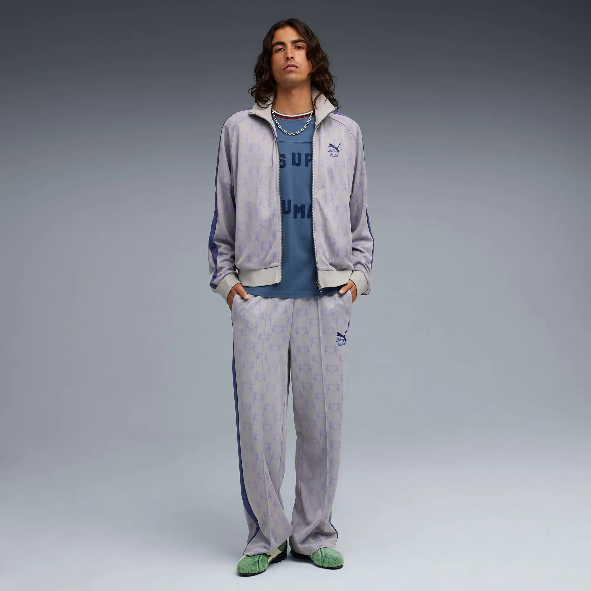 PUMA x Kidsuper T7 Pants Unisex, Grey Echo/AOP, size Large