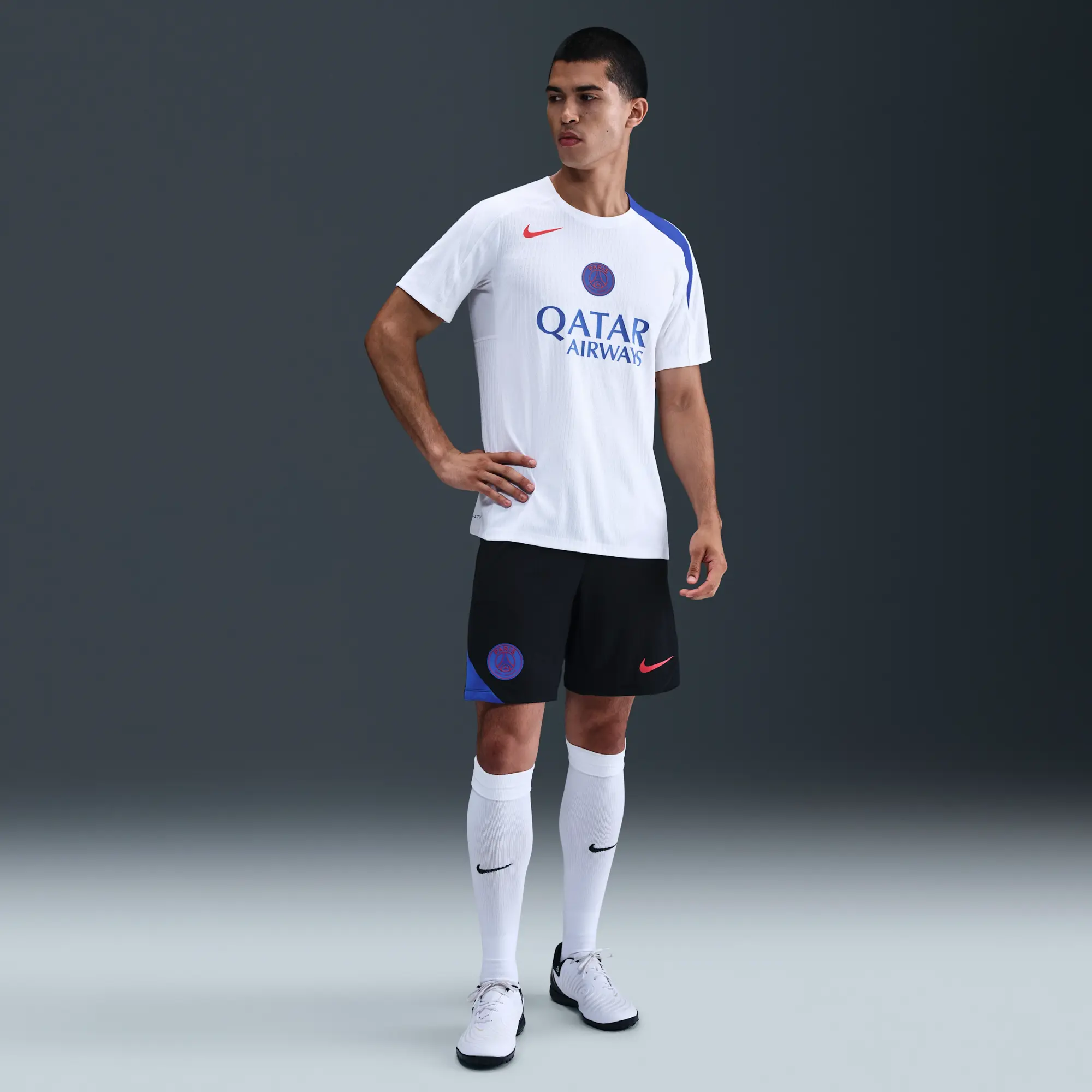 Paris Saint-Germain Strike Elite Third Men's Nike Dri-FIT ADV Total 90 Football Short-Sleeve Top - White - Polyester