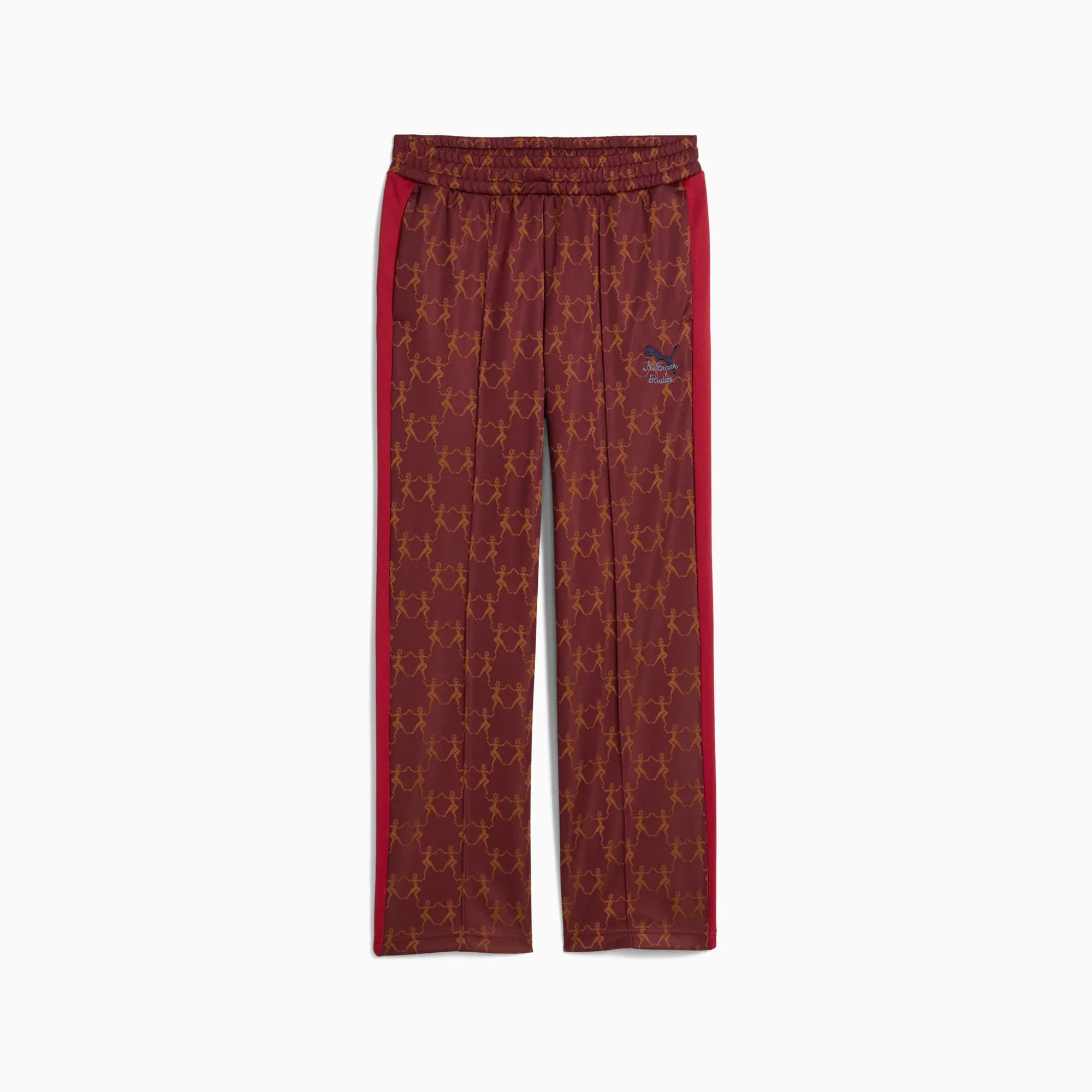 PUMA x Kidsuper T7 Pants Unisex, Ruby Shimmer/AOP, size Large