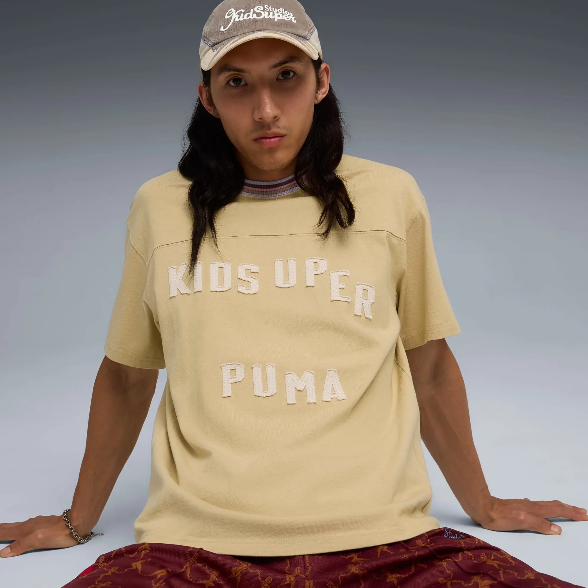PUMA x Kidsuper Graphic T-Shirt Men, Beige, size Large