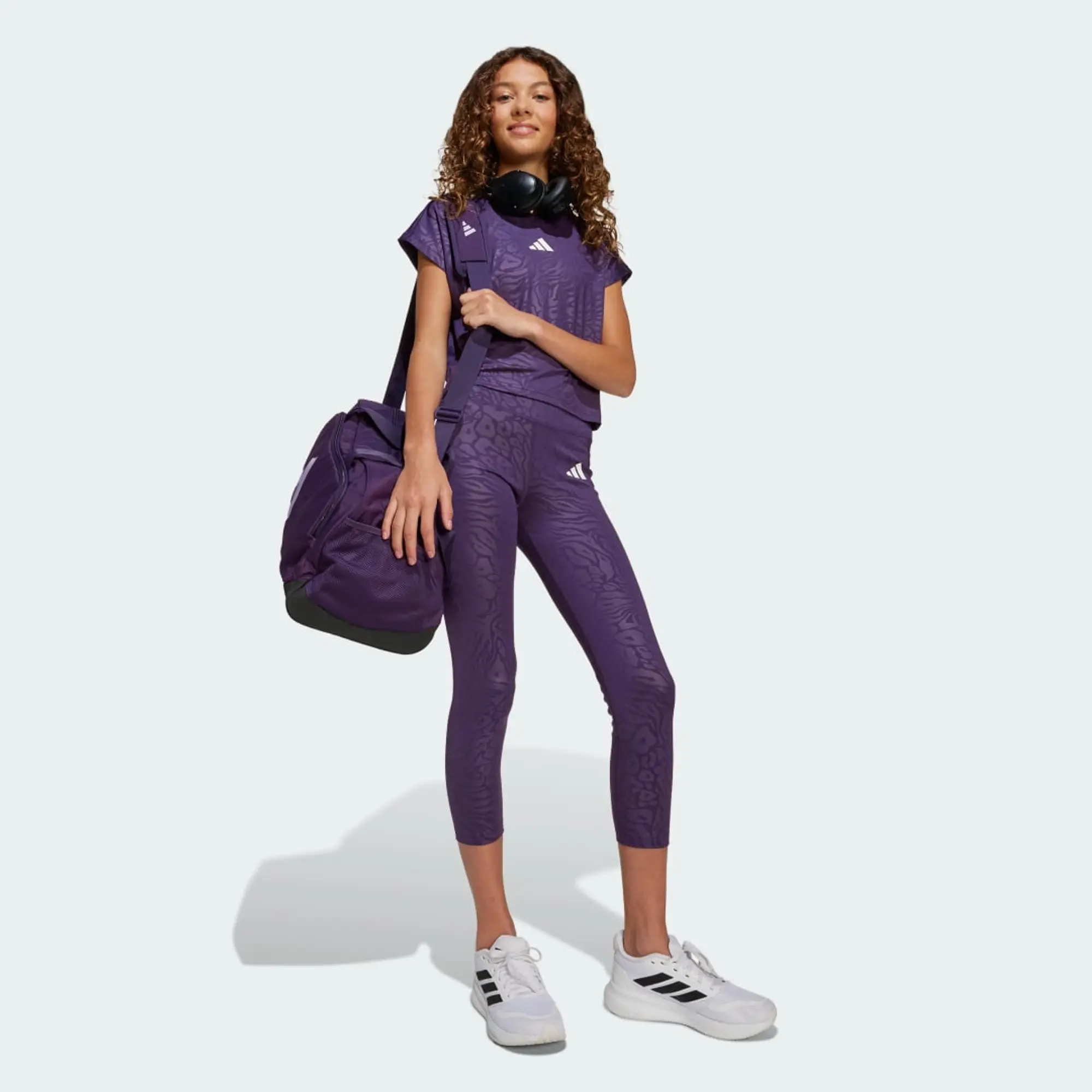 adidas All Sports Animal Print Crop T-Shirt