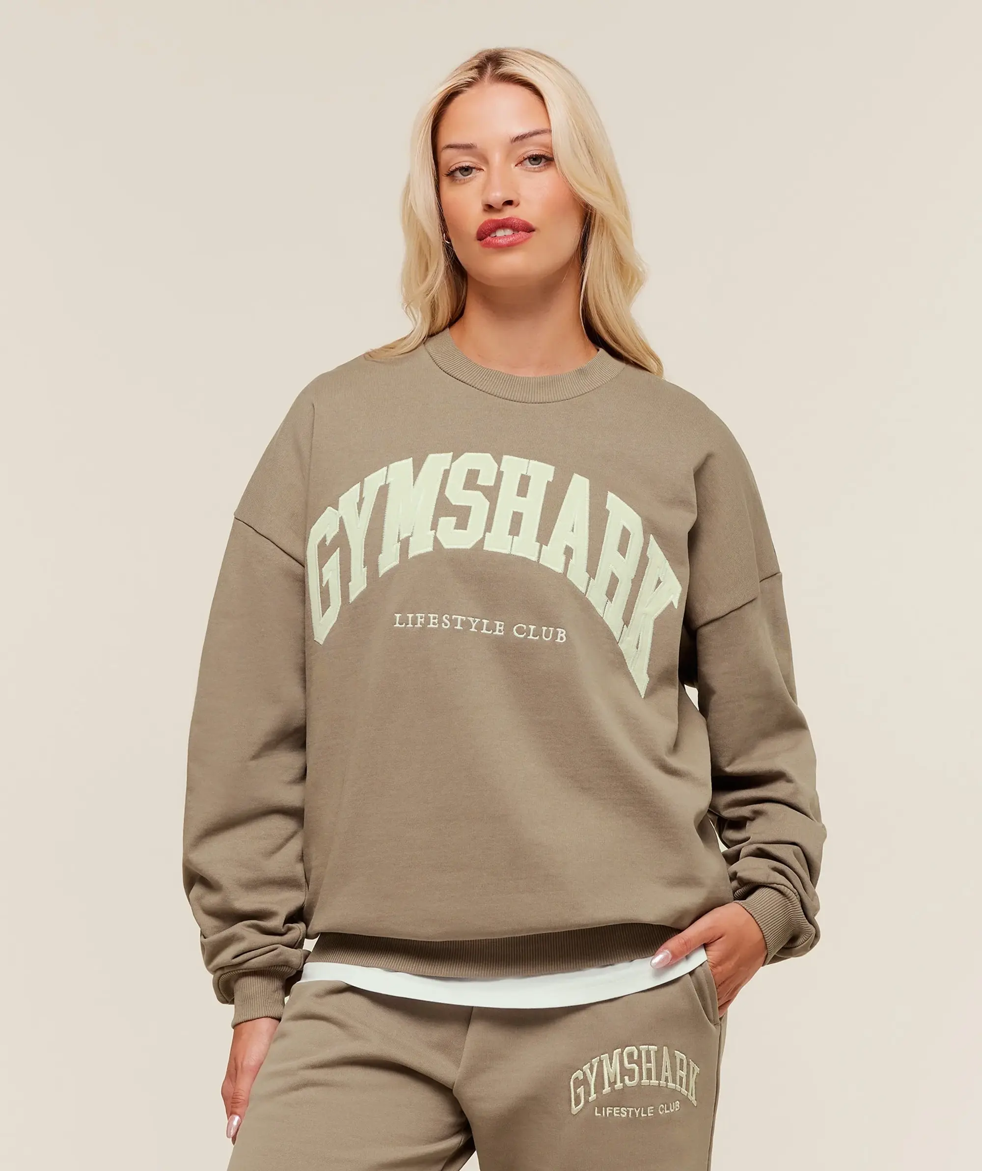  Collegiate Graphic Crew Neck Pullover - Lifestyle Brown