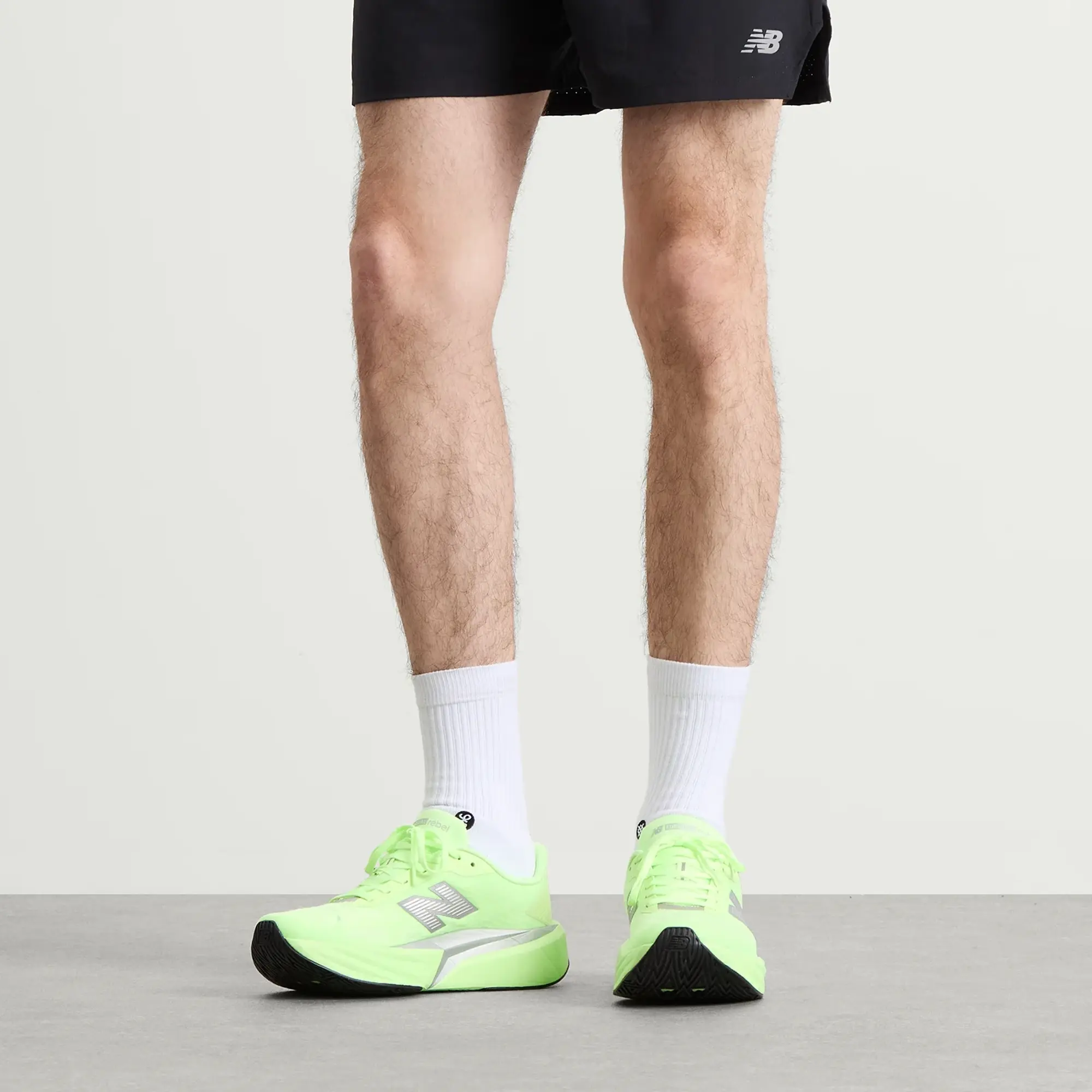 New Balance Men's FuelCell Rebel v5 in Green/Grey Synthetic