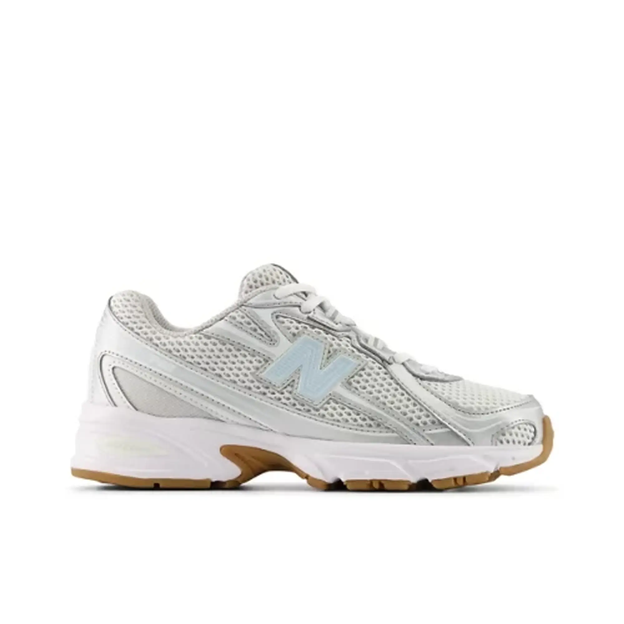 New Balance Kids' 740 BUNGEE in Grey/Blue Synthetic