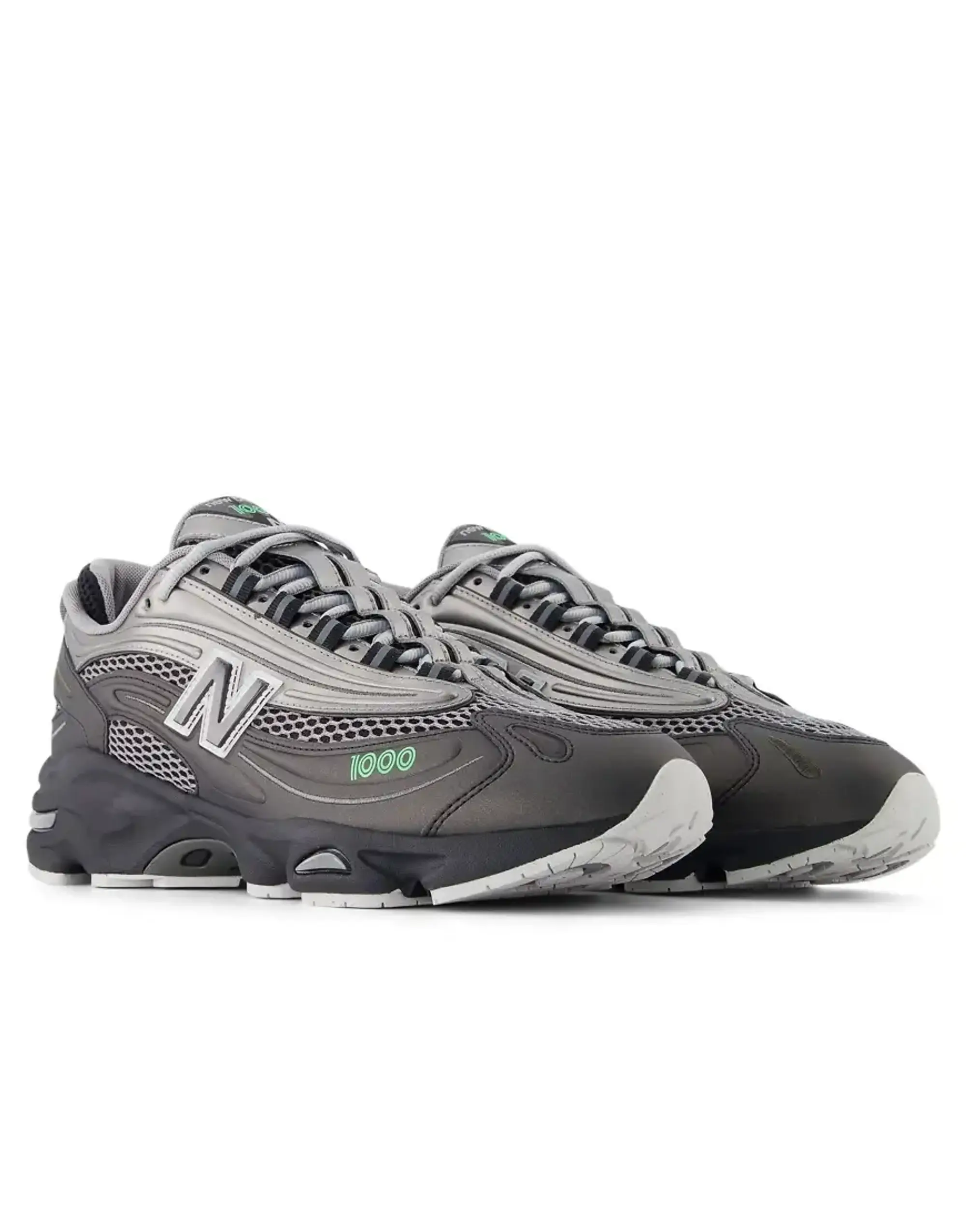 New Balance Unisex 1000 in Black/Grey/Green Synthetic