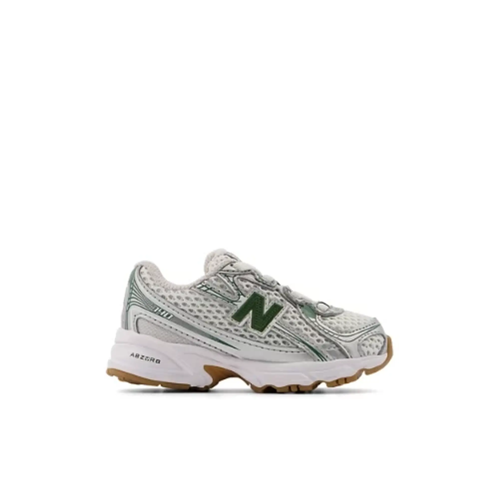 New Balance Infants' 740 BUNGEE in Grey/Green Synthetic