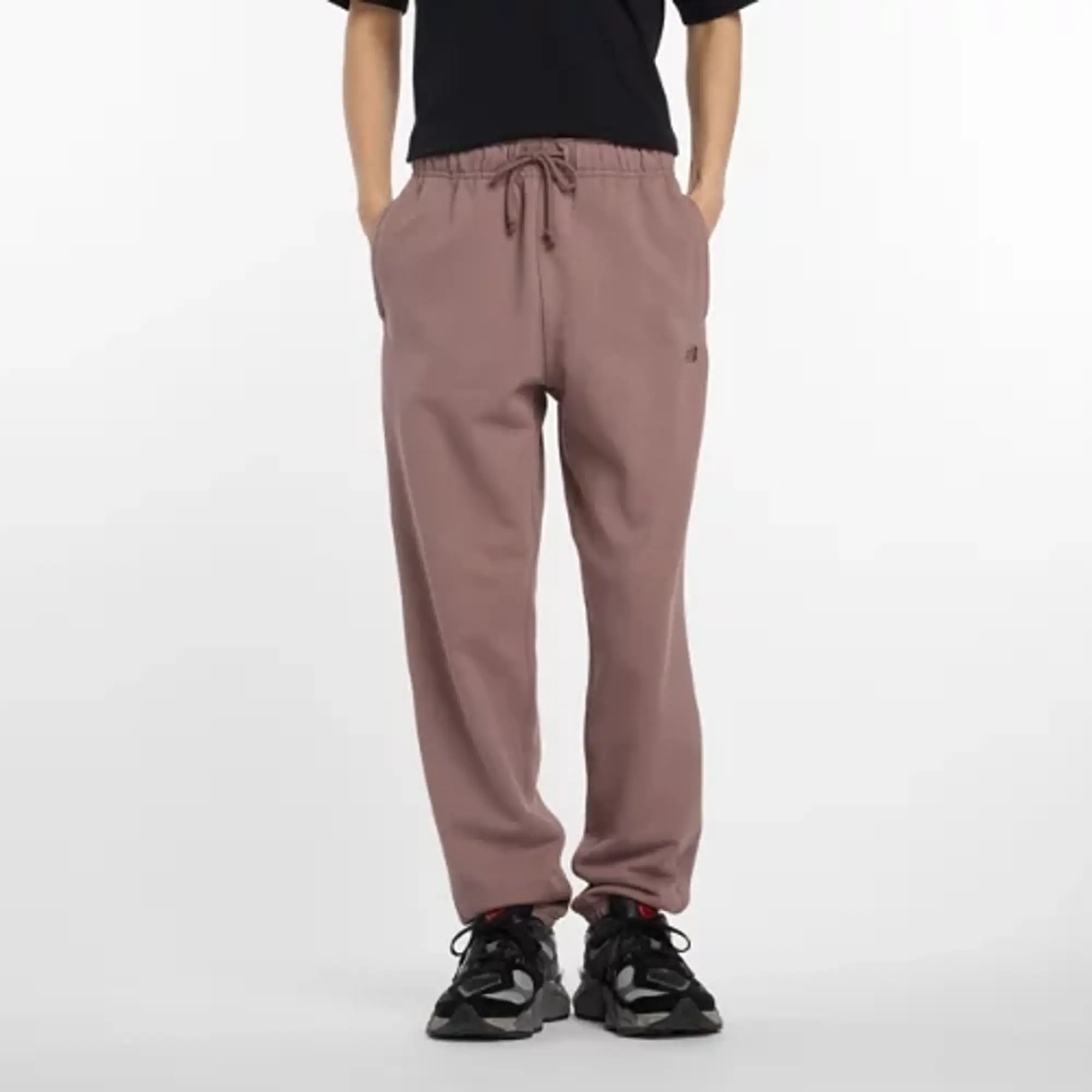 New Balance Men's Athletics French Terry Jogger in Brown Cotton