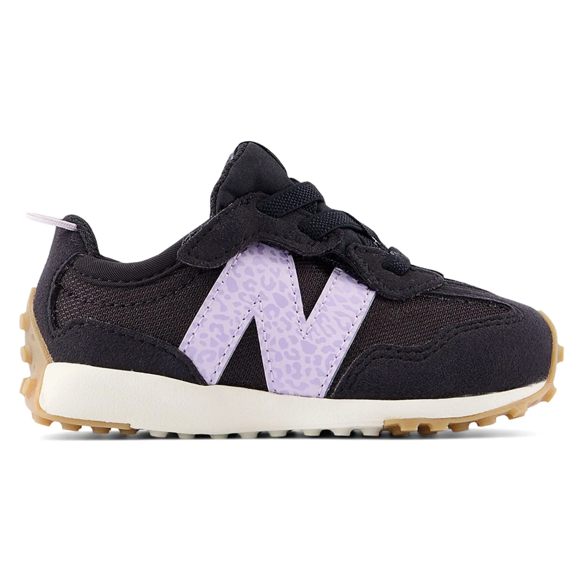 New Balance Kids' 327 NEW-B HOOK & LOOP in Purple/Black Synthetic