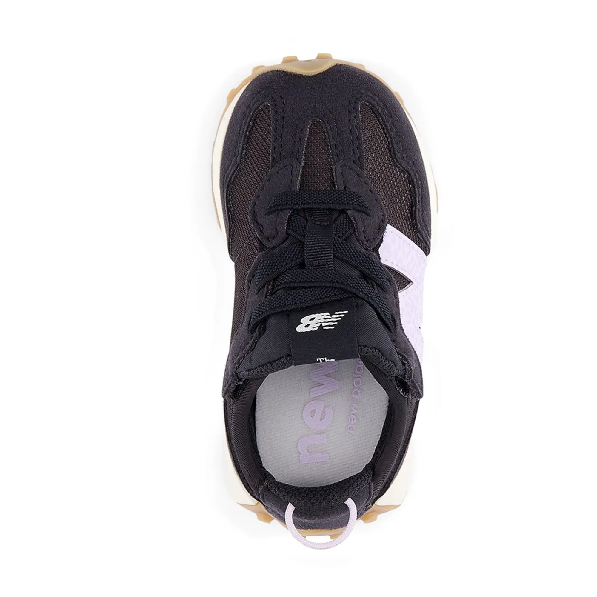 New Balance Kids' 327 NEW-B HOOK & LOOP in Purple/Black Synthetic