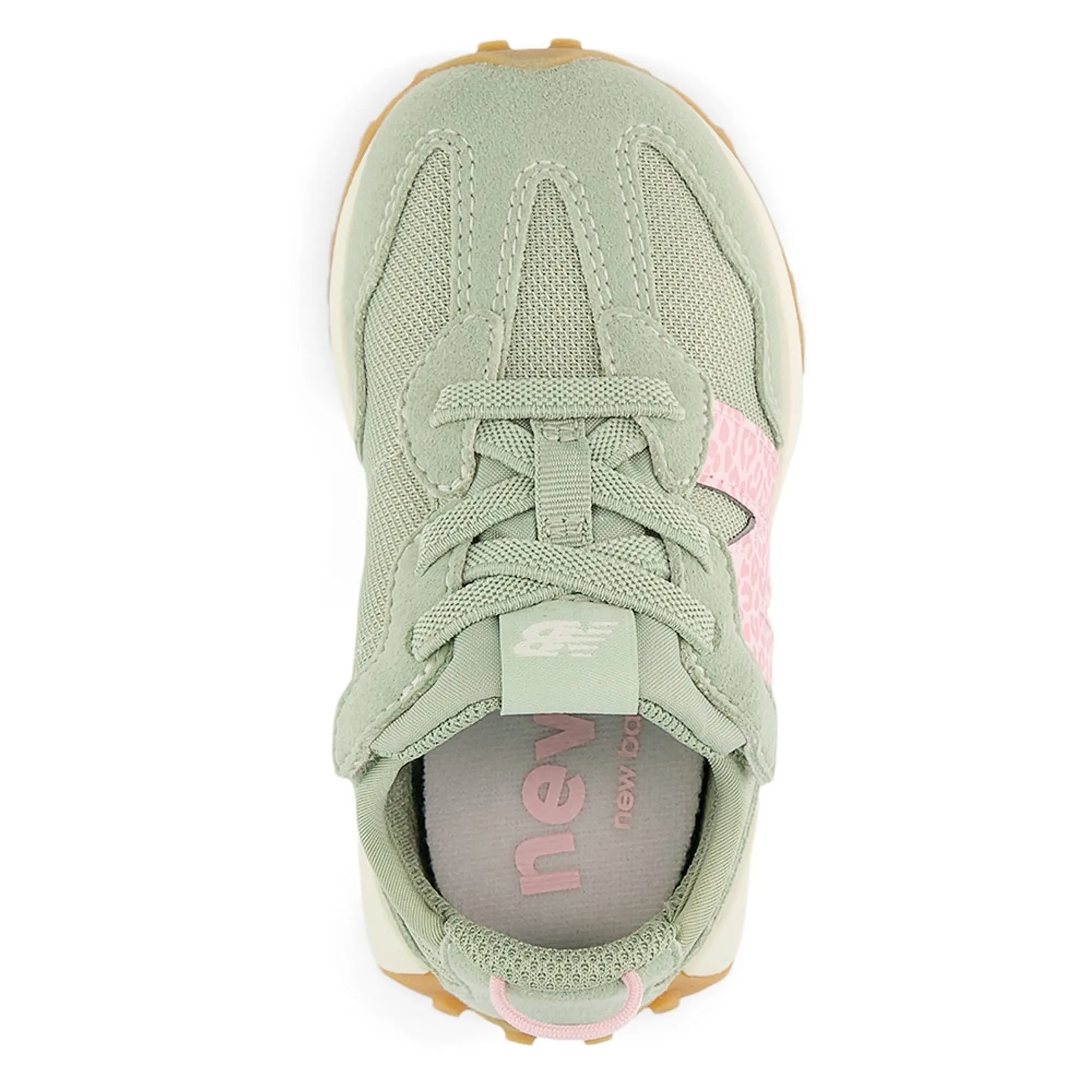 New Balance Kids' 327 NEW-B HOOK & LOOP in Pink/Green Synthetic