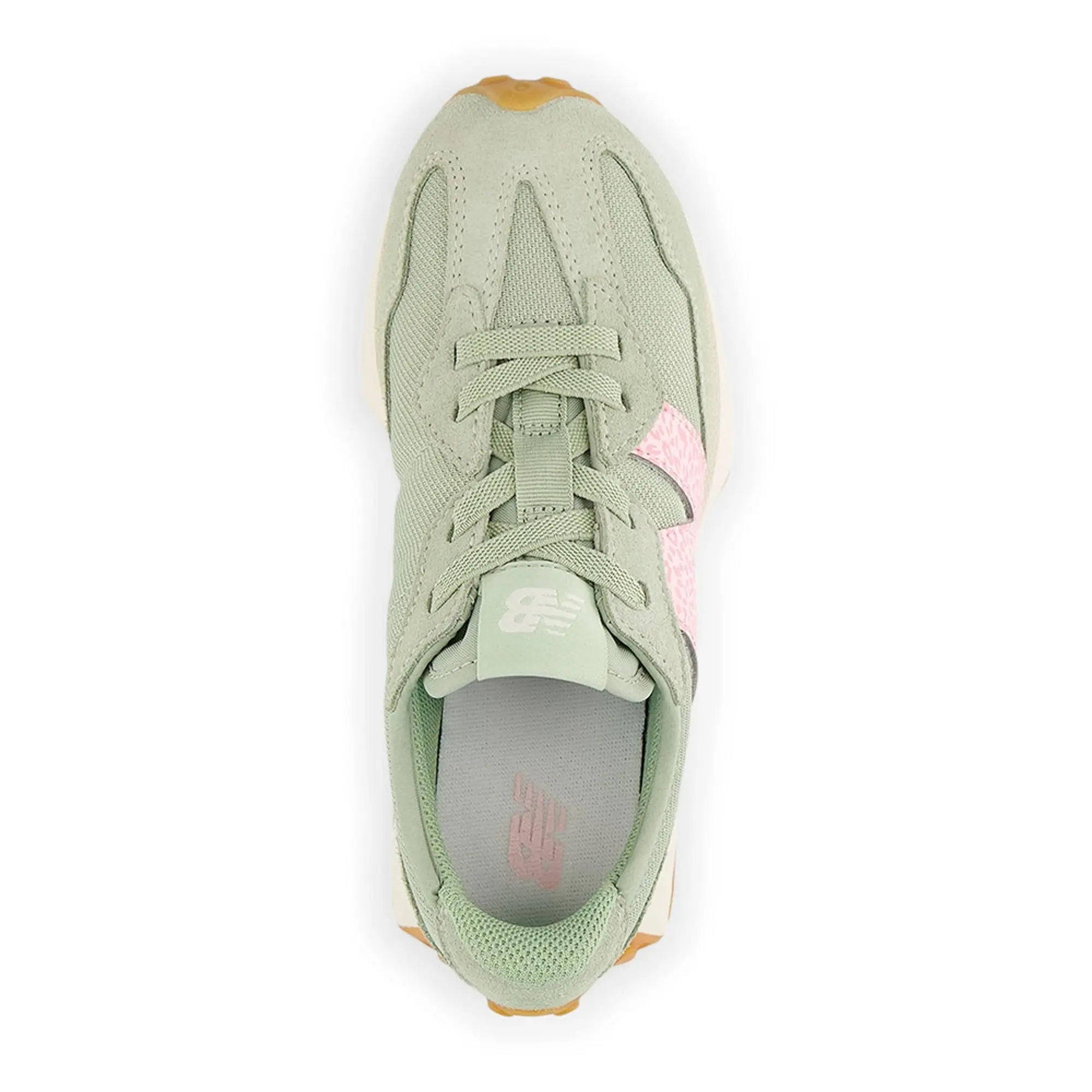 New Balance Kids' 327 BUNGEE LACE in Pink/Green Synthetic