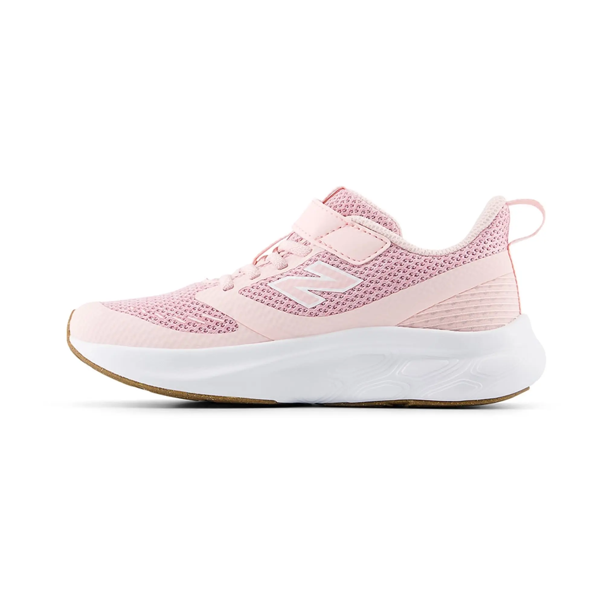 New Balance Kids' Fresh Foam 625 Bungee Lace with Hook and Loop Top Strap in Pink Mesh
