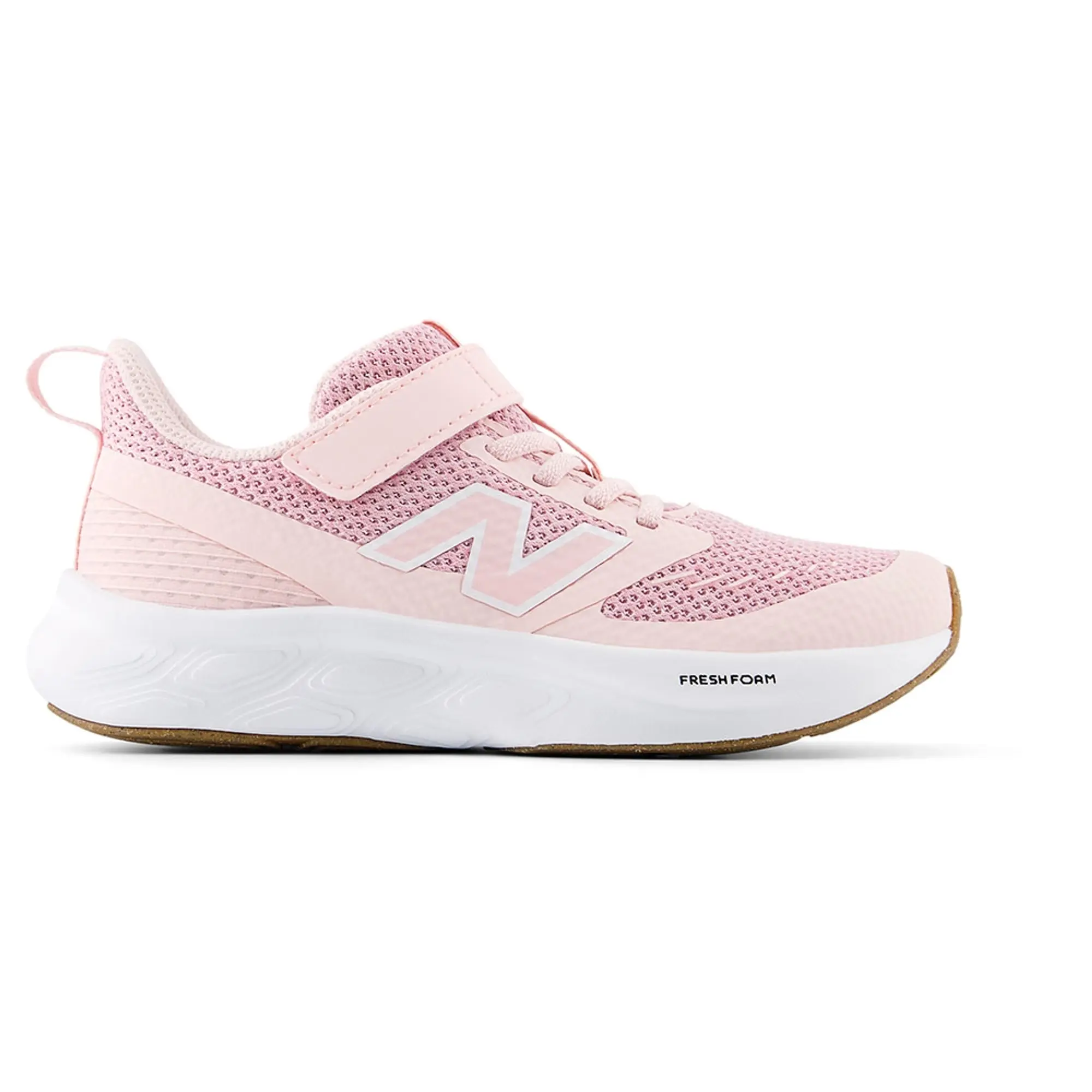 New Balance Kids' Fresh Foam 625 Bungee Lace with Hook and Loop Top Strap in Pink Mesh