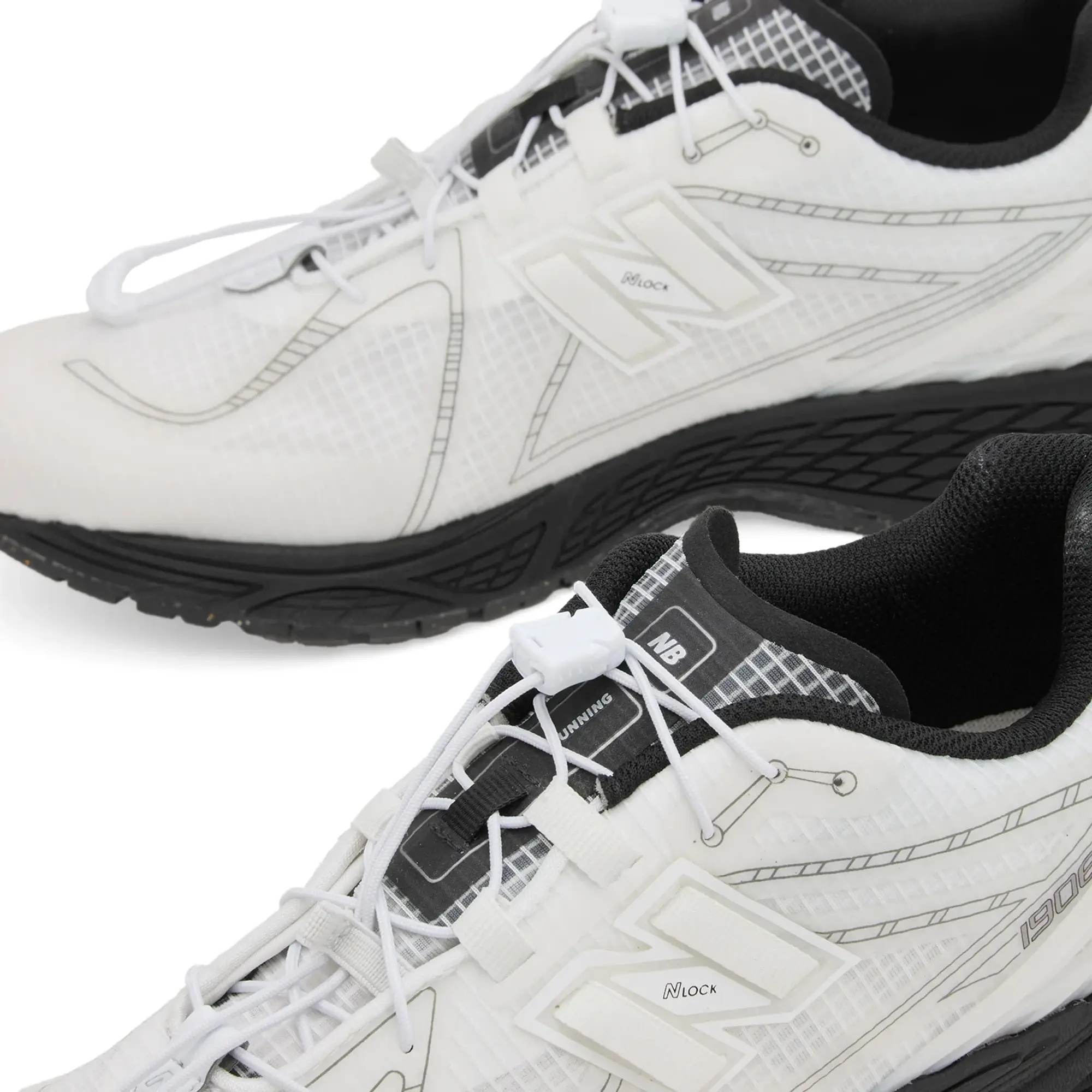 New Balance Unisex 1906R in White/Black/Grey Synthetic