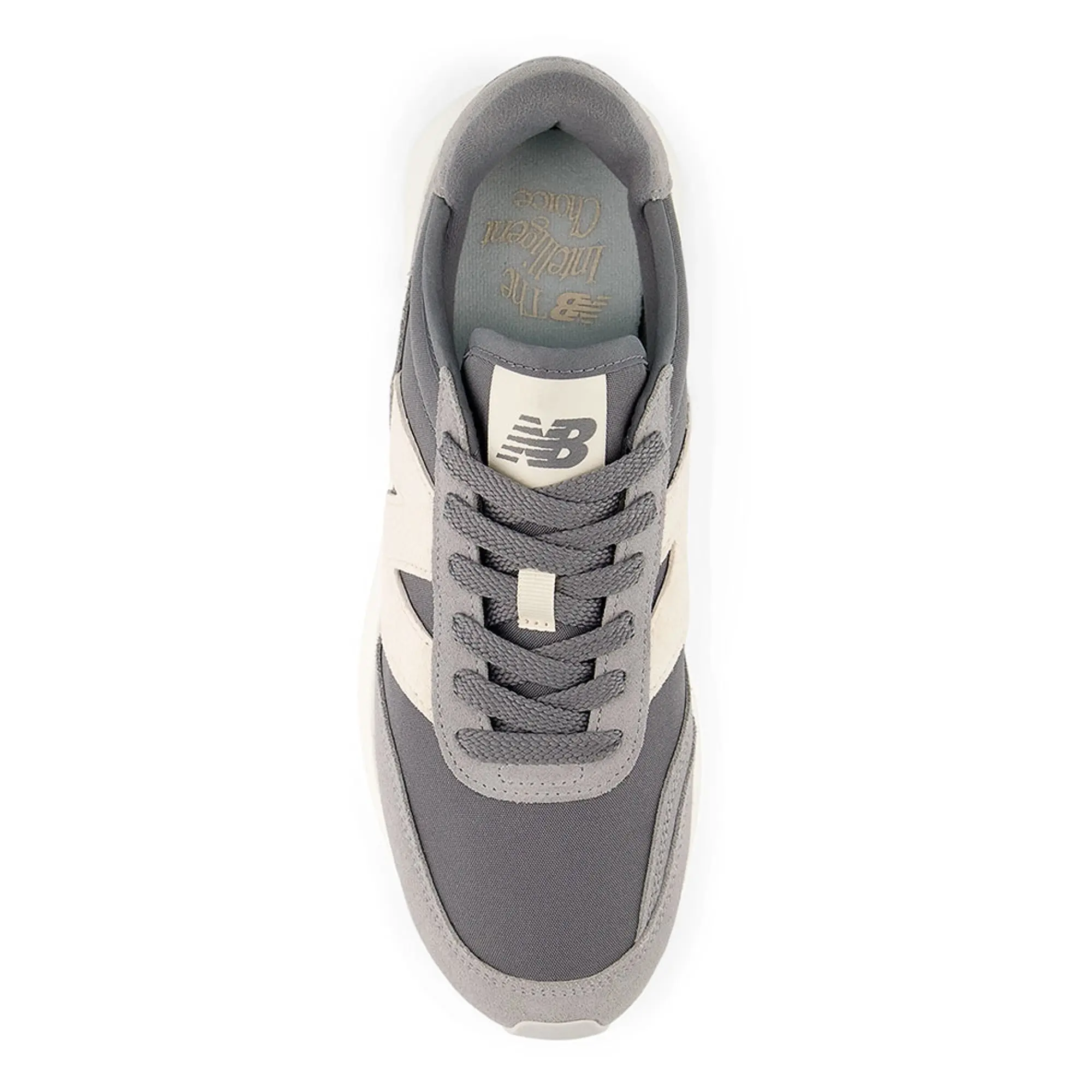 New Balance Unisex 370 in Grey Suede/Mesh
