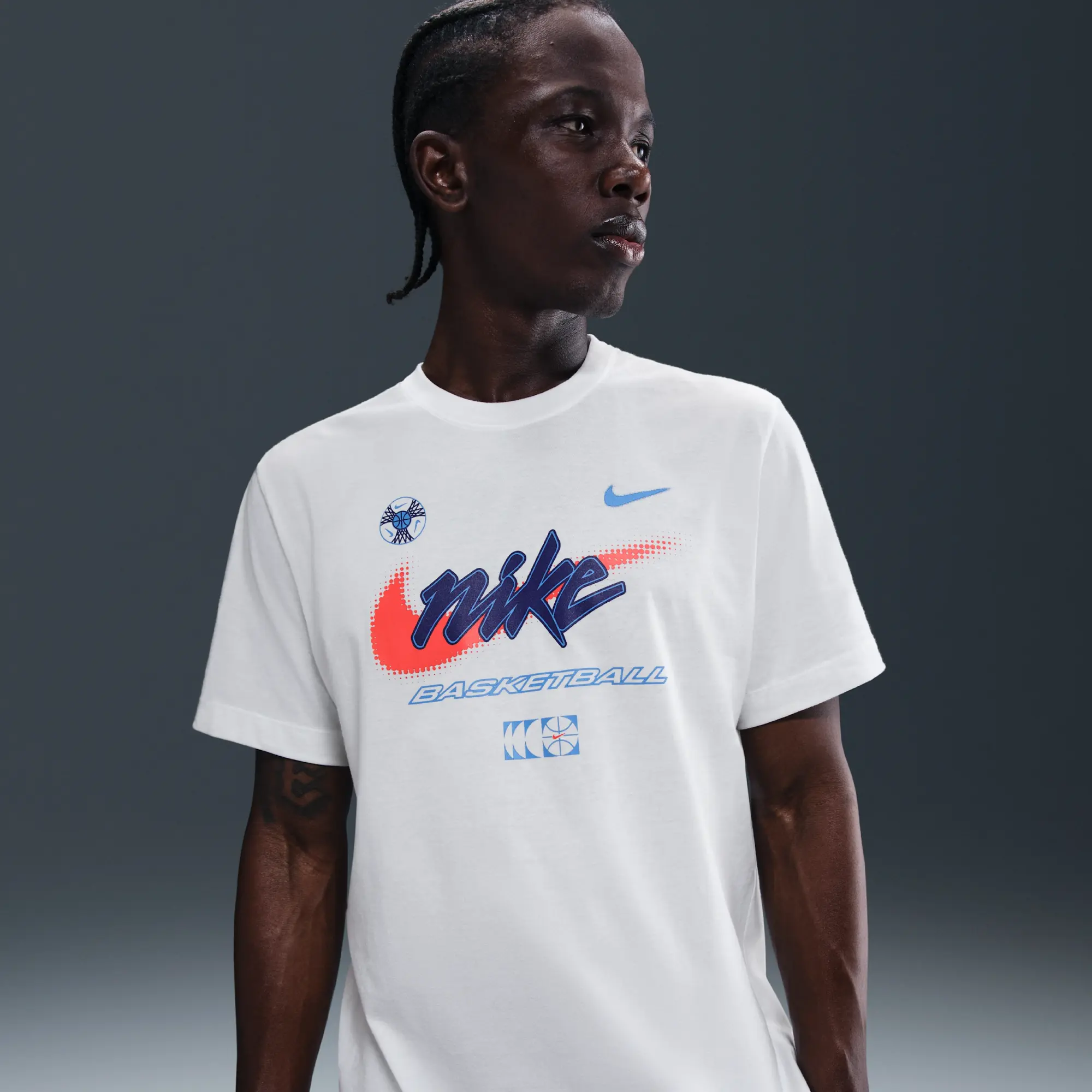 Nike Men's Basketball T-Shirt - White - Cotton