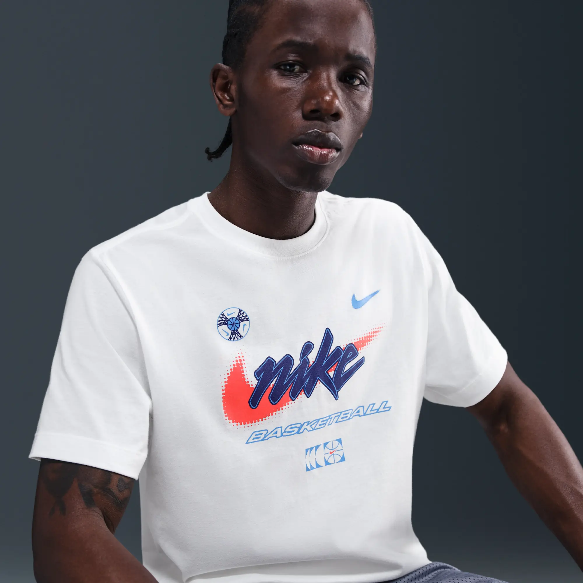 Nike Men's Basketball T-Shirt - White - Cotton