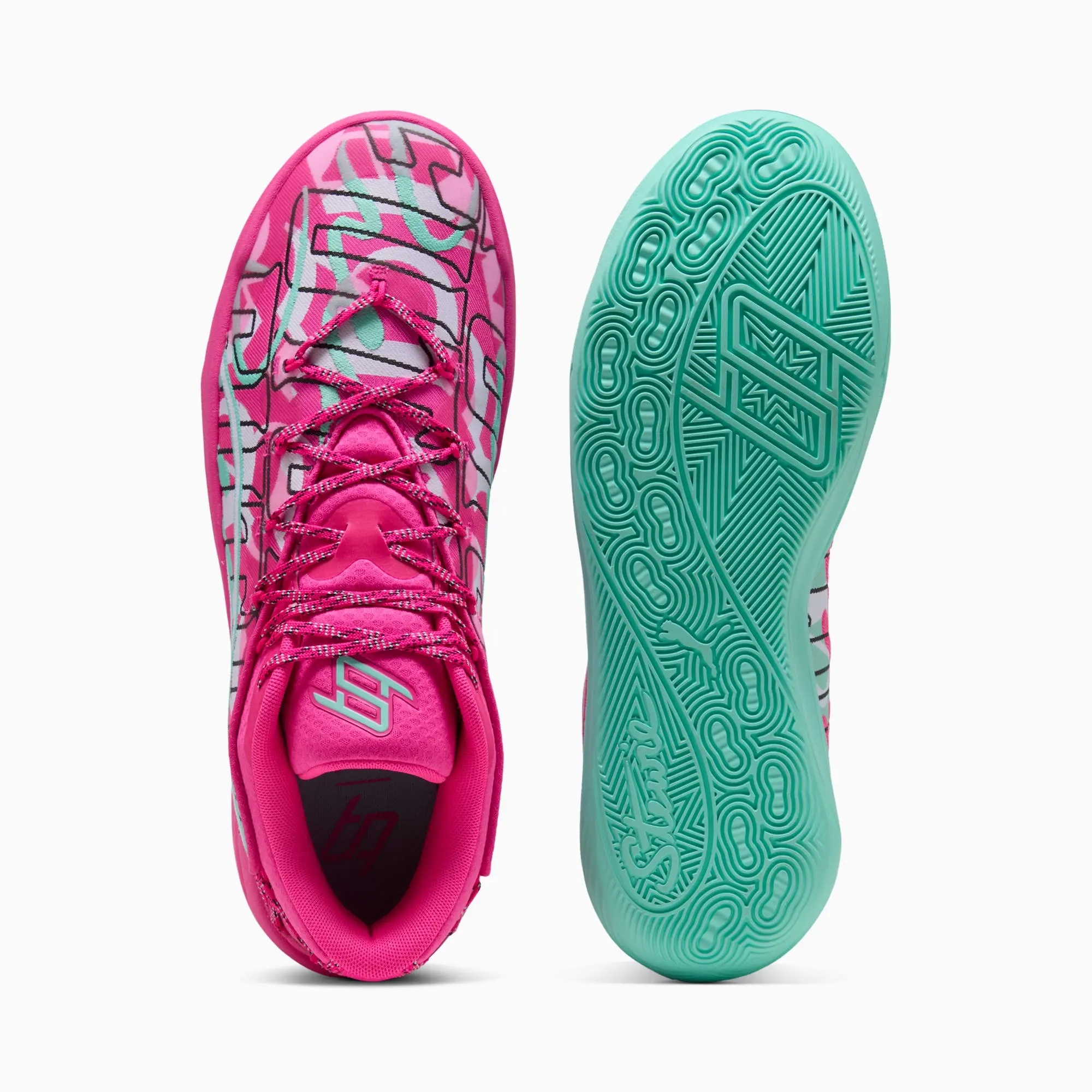 PUMA Stewie 4 Timeless Basketball Shoes Women, Electric Peppermint/Ravish, size 10