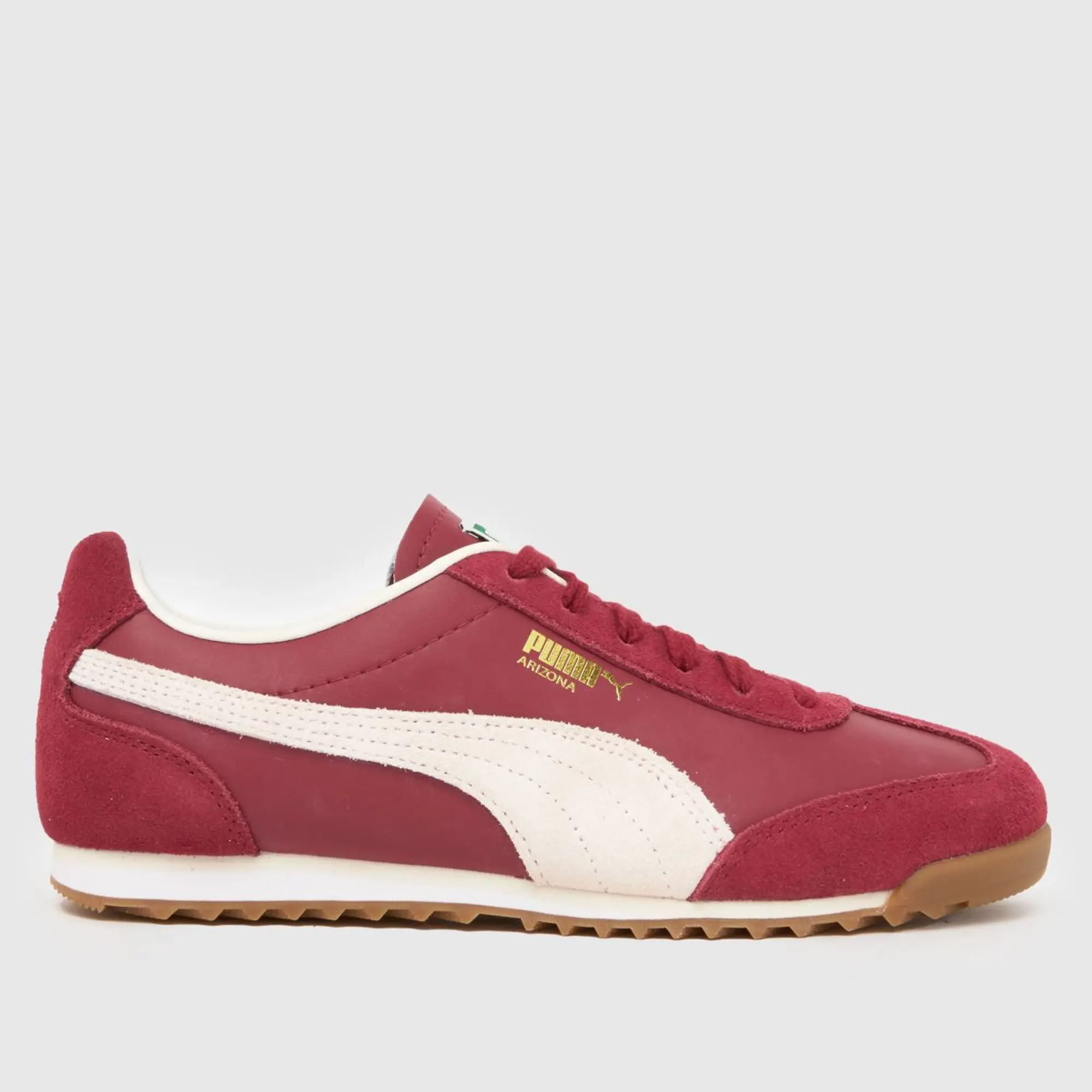 PUMA Arizona Retro Sneakers Unisex, Regal Red/Warm White/Gold, size 10