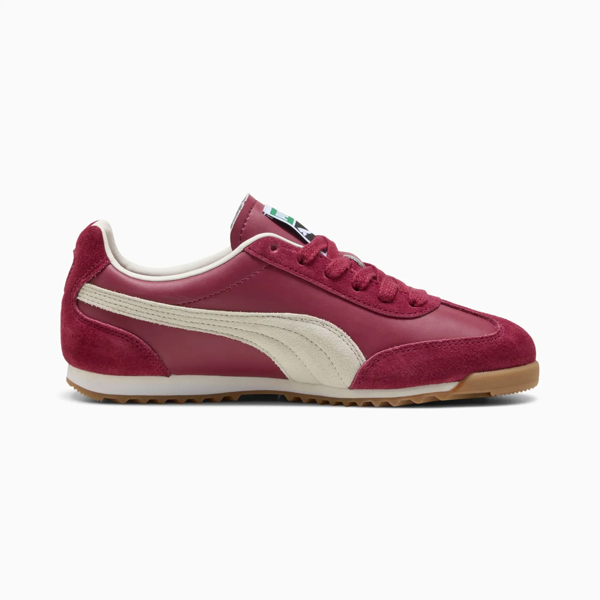 PUMA Arizona Retro Sneakers Unisex, Regal Red/Warm White/Gold, size 10