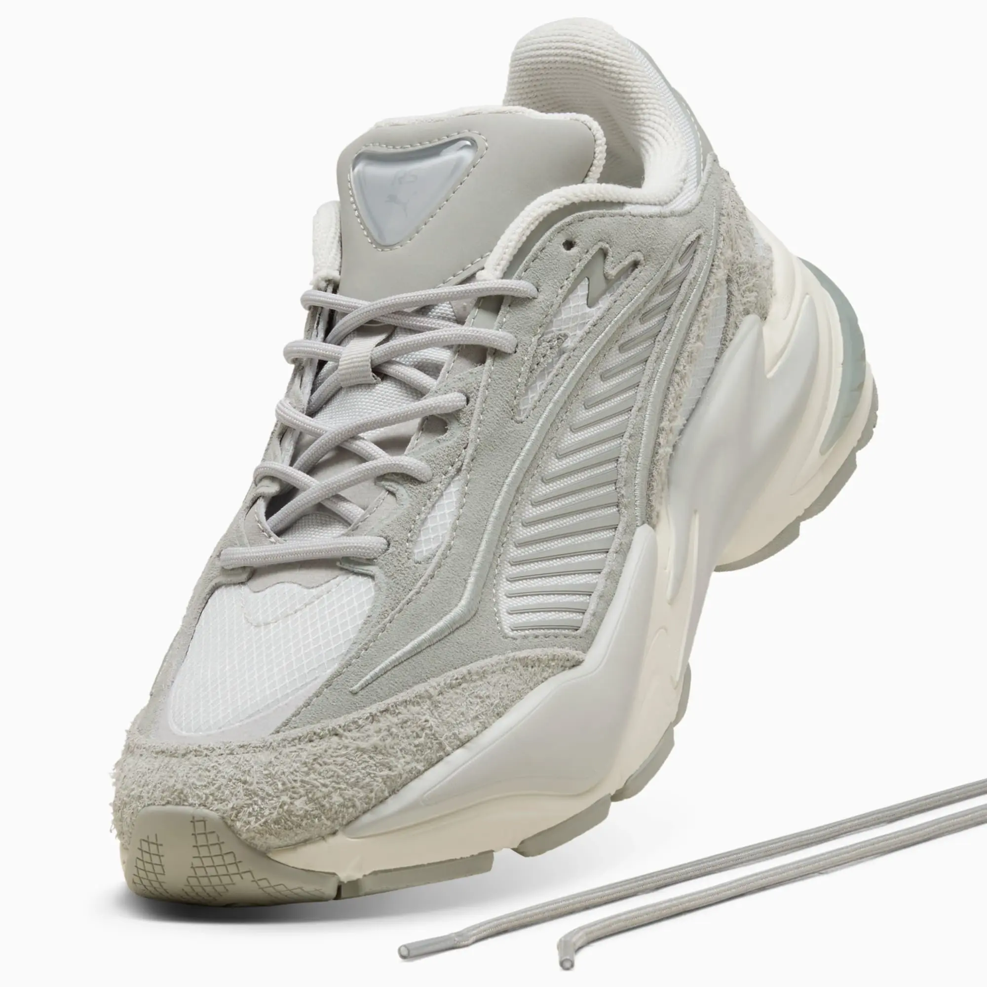 PUMA RS Surge Hairy Suede Sneakers Unisex, Cool Light Grey/Vapor Grey, size 10
